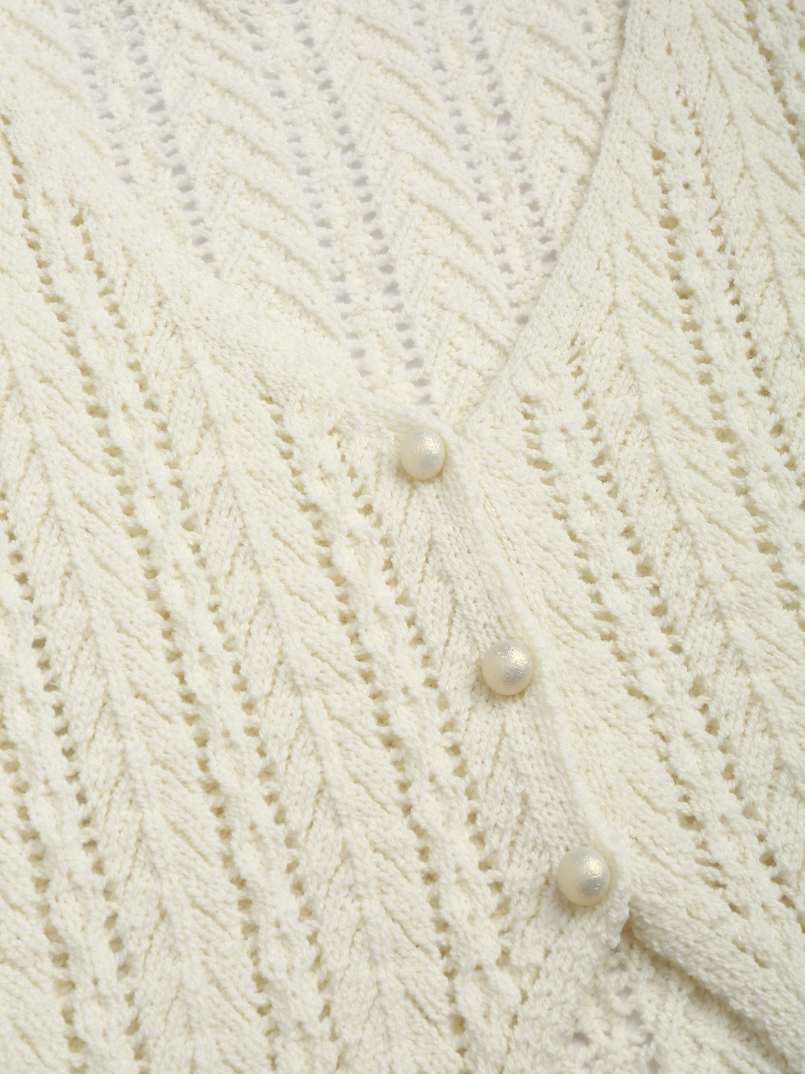 Wave Trim Bell Sleeve Cardigan - Cider
