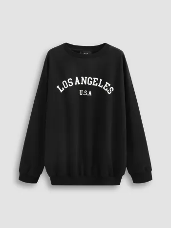 Los Angeles U.S.A Oversized Crew Neck Sweatshirt