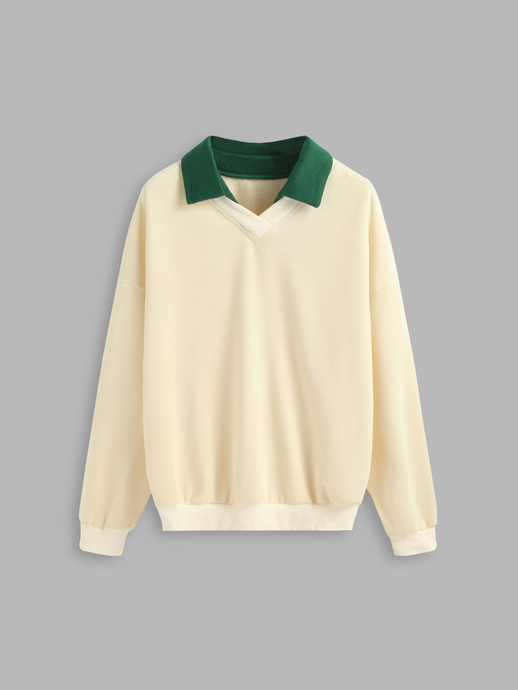 Sweatshirt mit Kontrastkragen