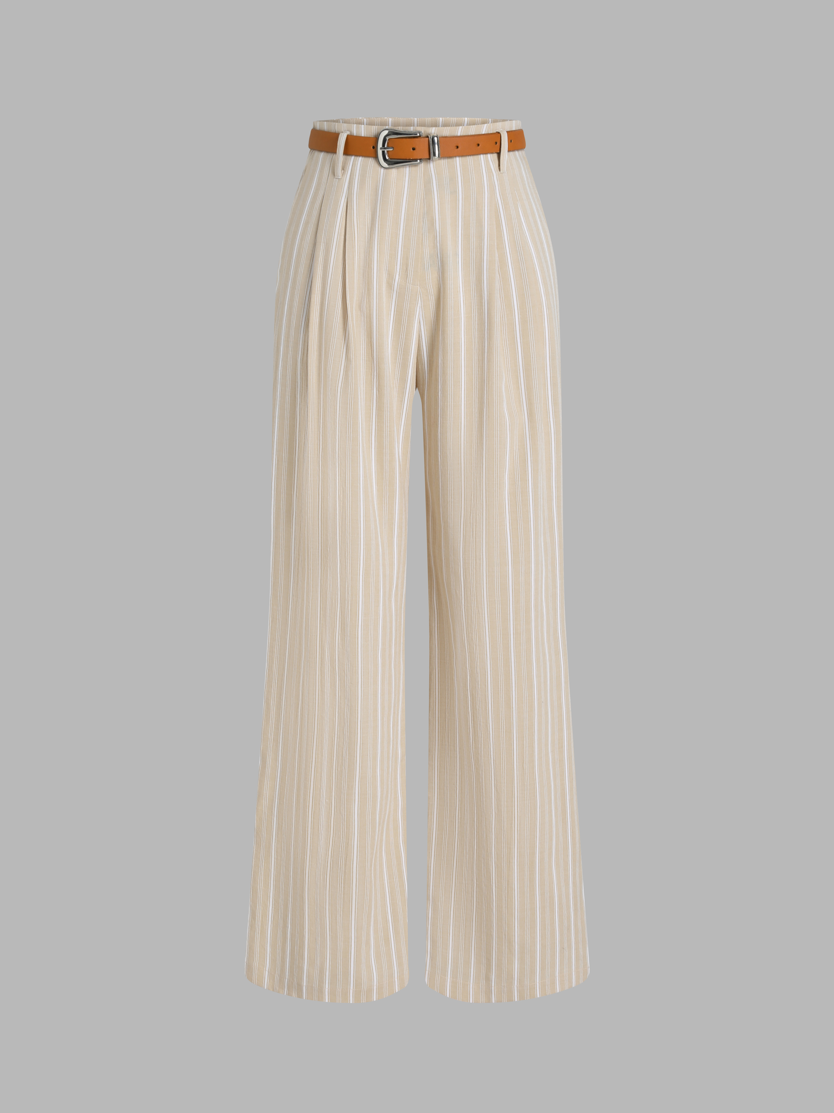 Gestreifte Hose mit Gürtel Cider