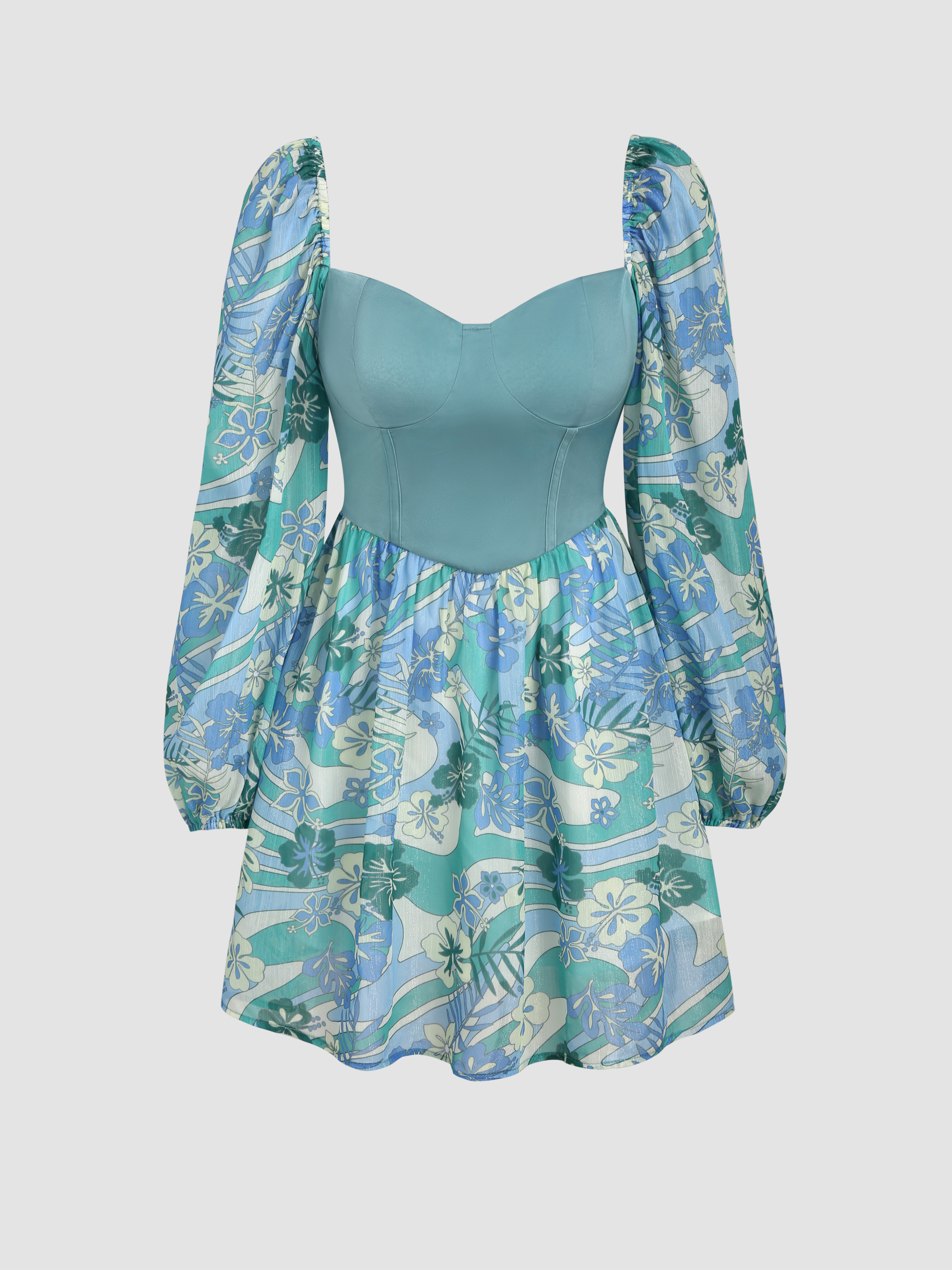 California Summer Floral Mini Dress Cider