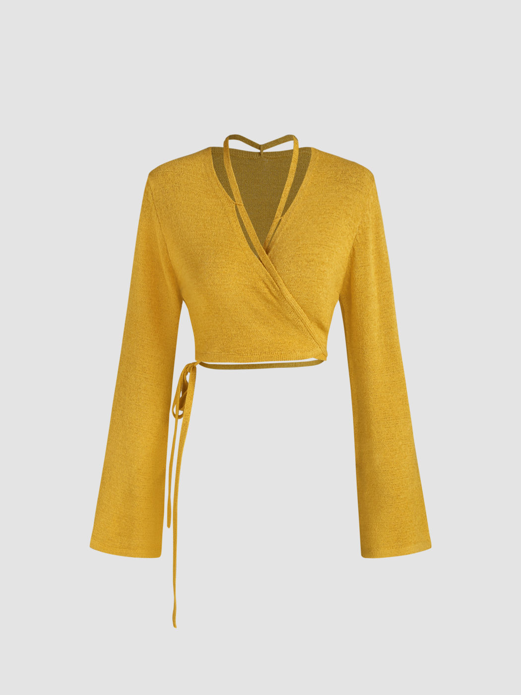  Sedona Sunshine Wickelbluse mit langen Ärmeln