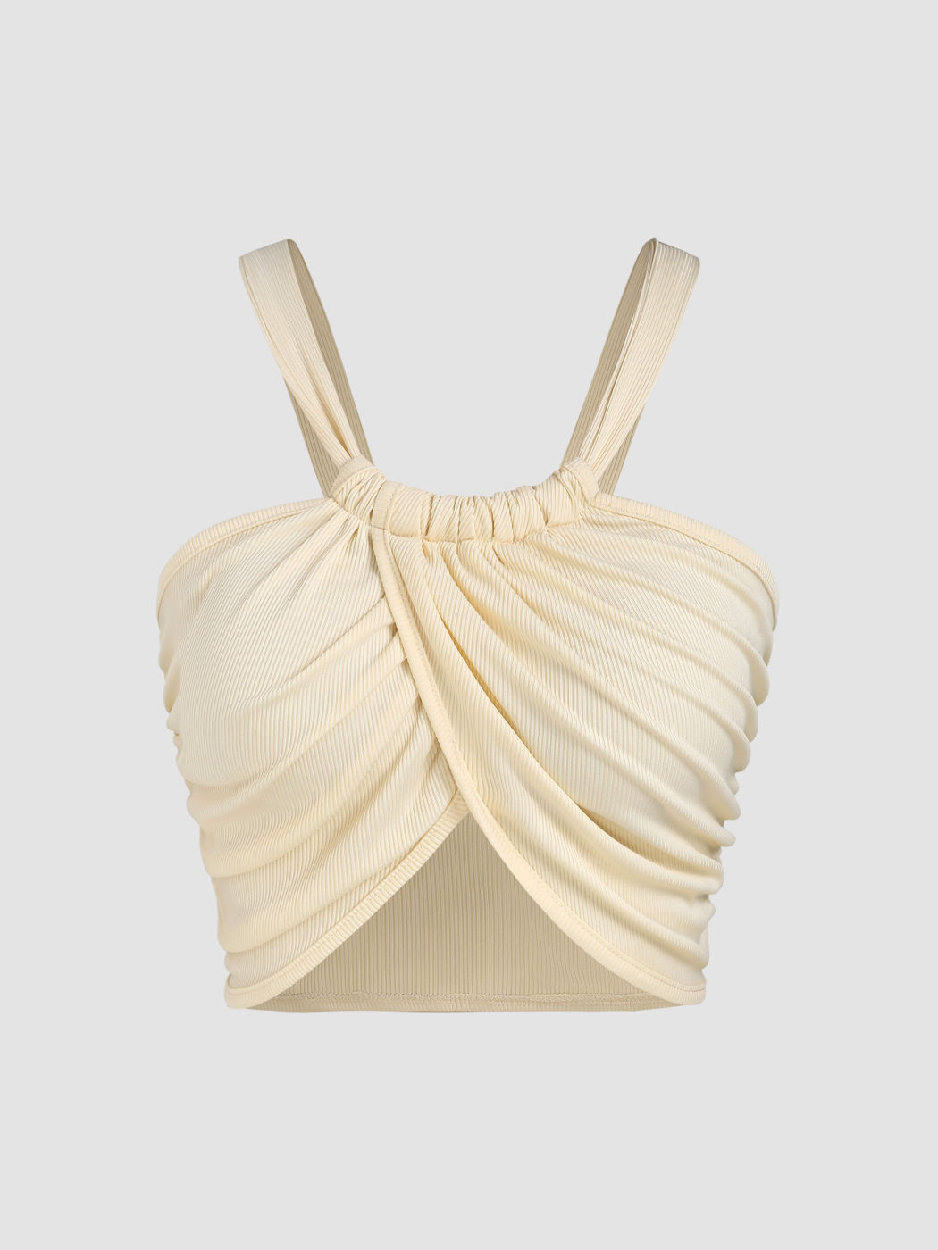 Crop-Top mit festem, geripptem Schnitt