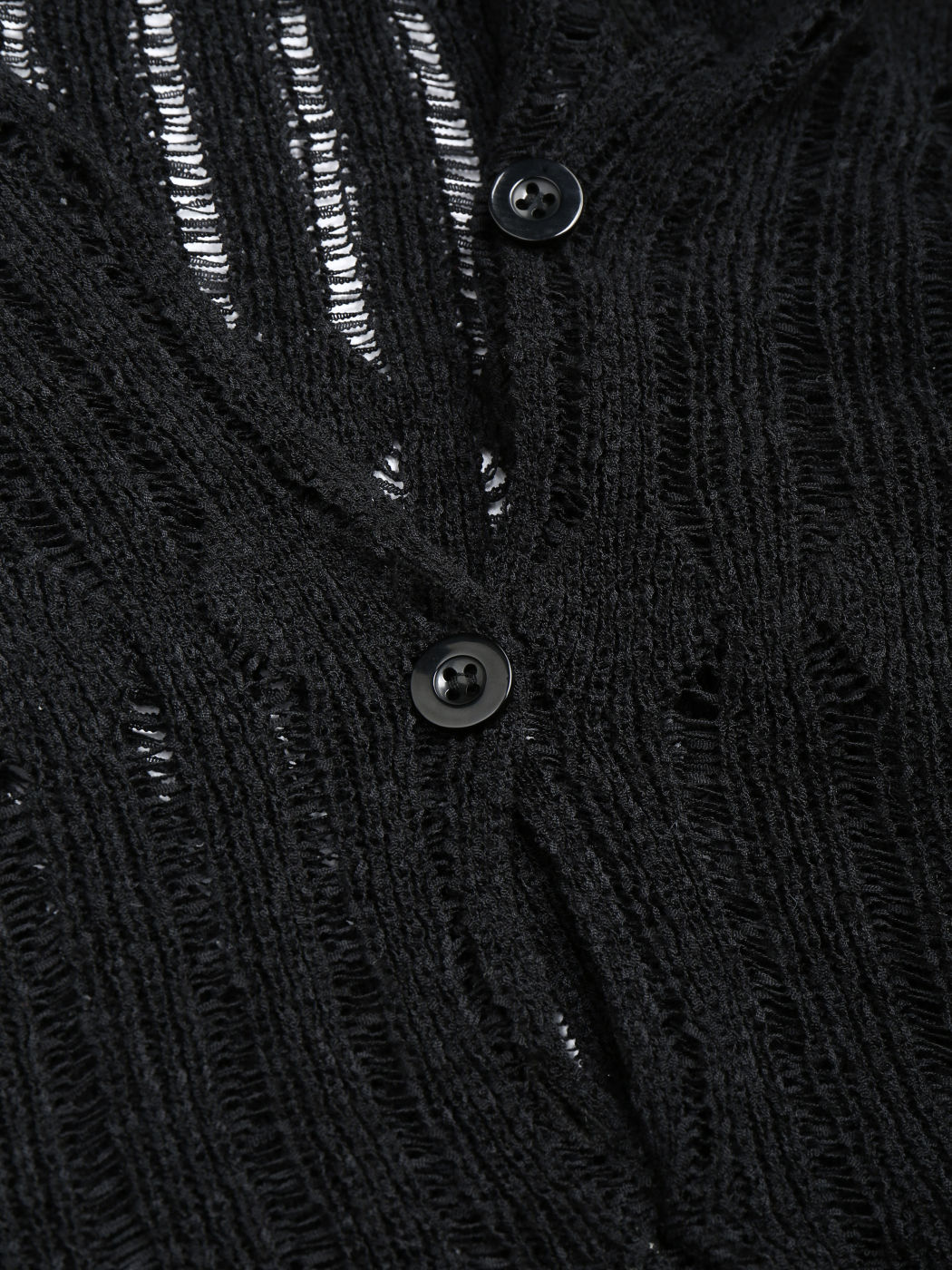 Cardigan mit zerrissenem Strickkragen