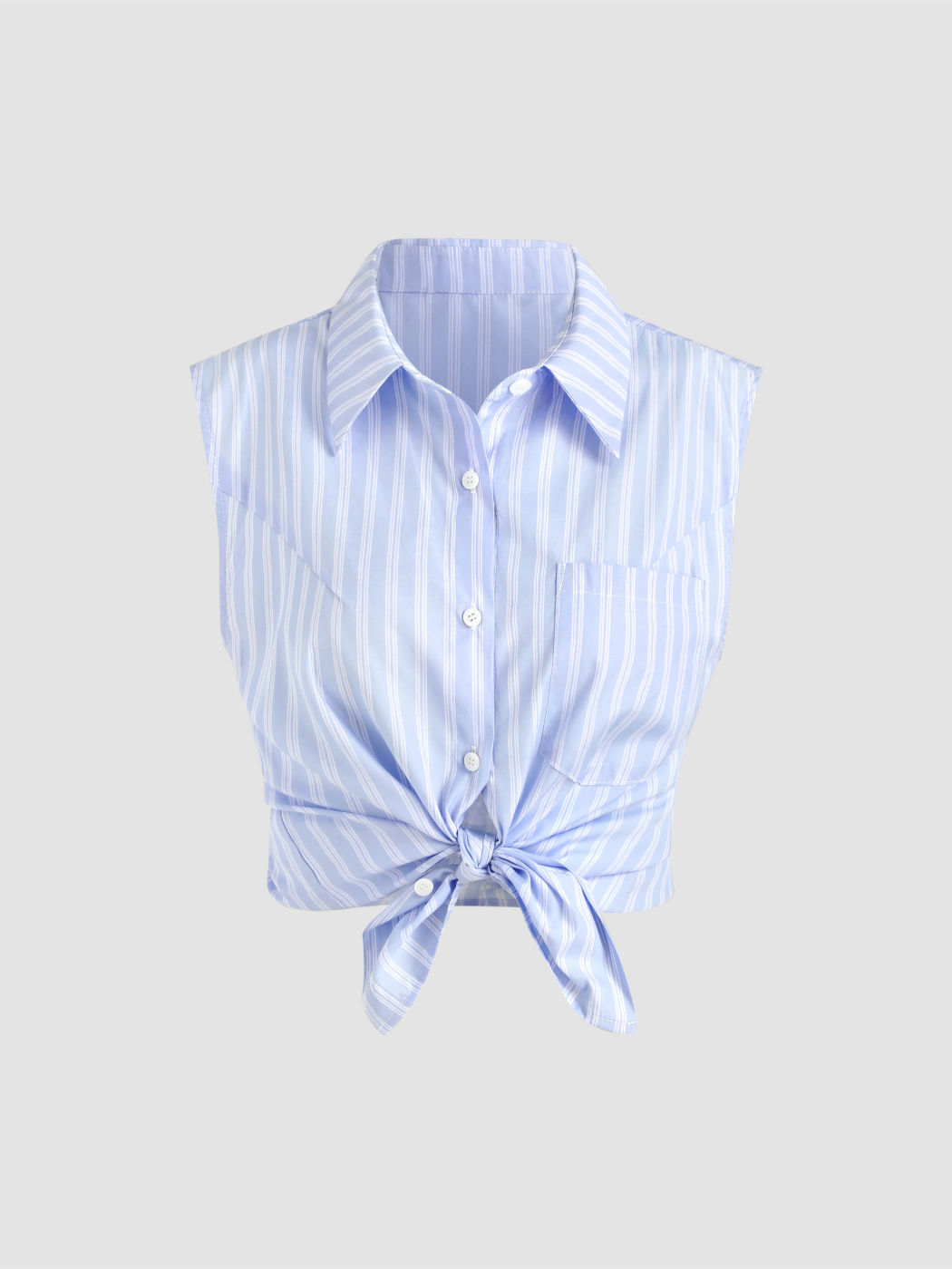  Lässige Geknotete Crop Bluse