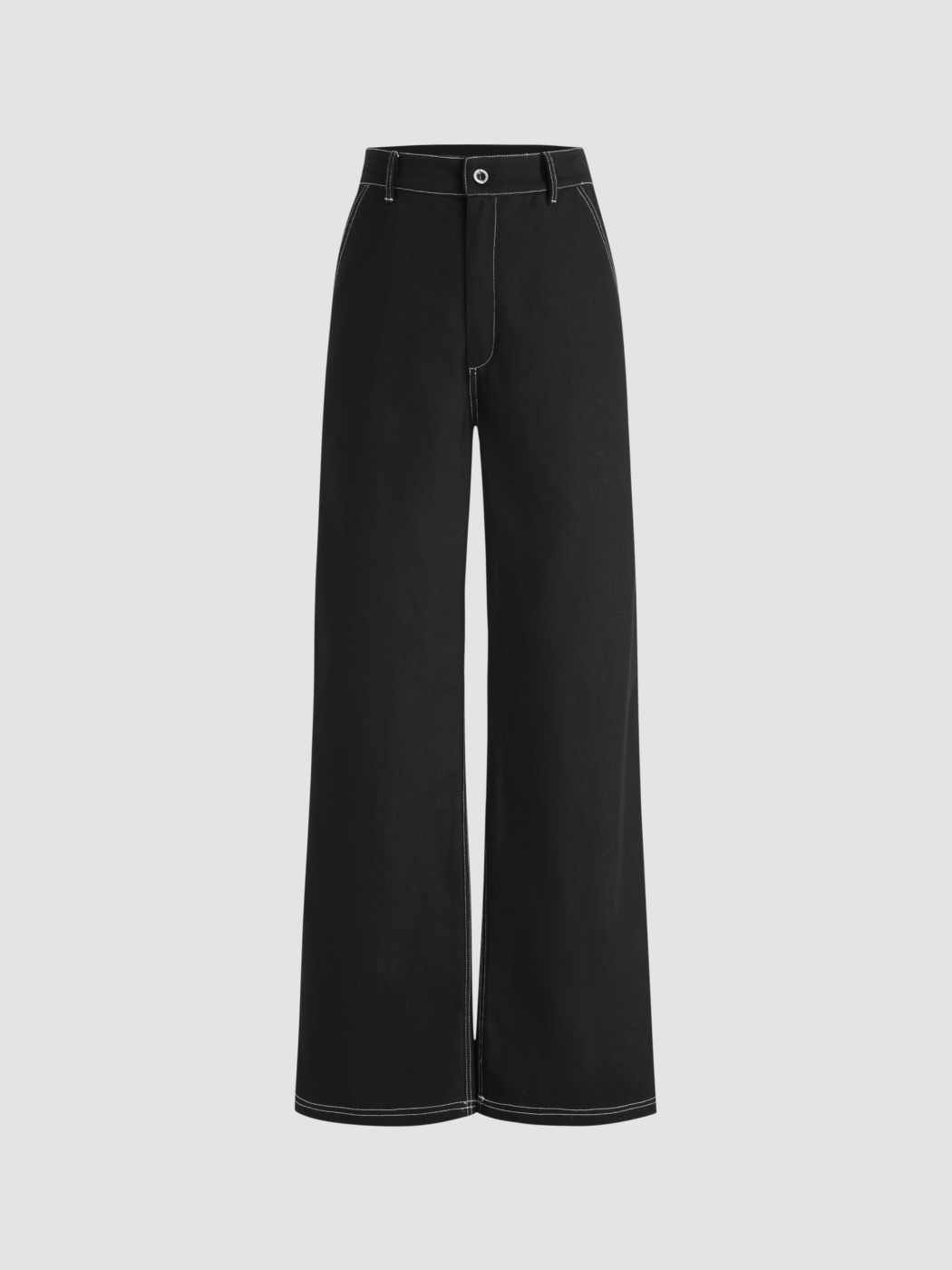 Pantalon large à coutures