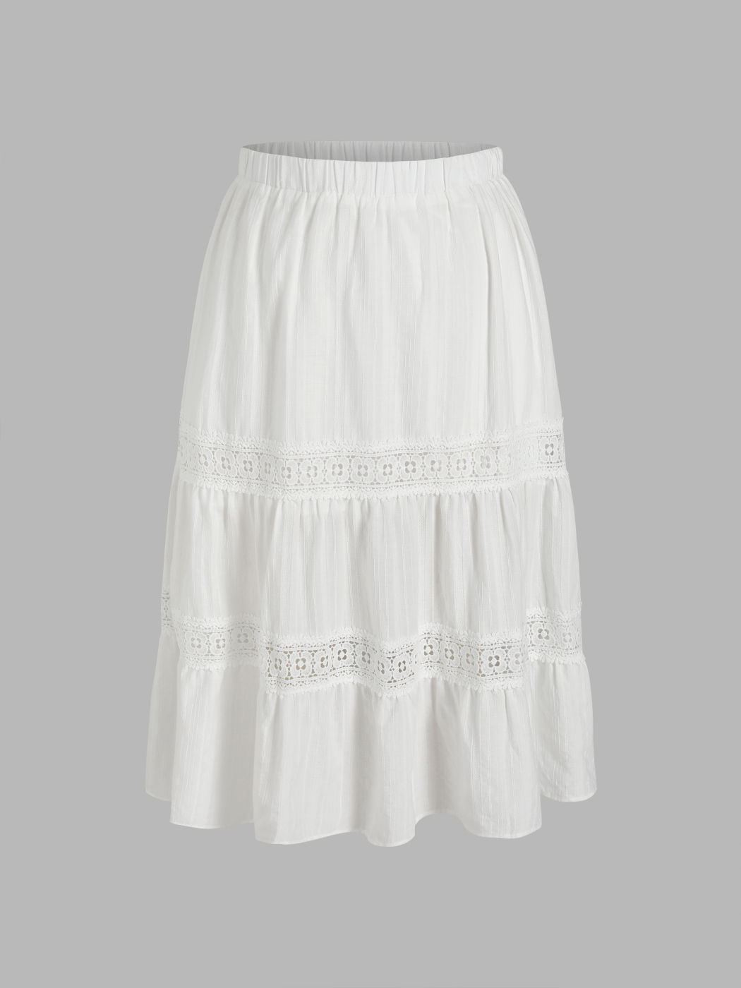 Delicate Dawn Lace Midi Skirt Curve & Plus