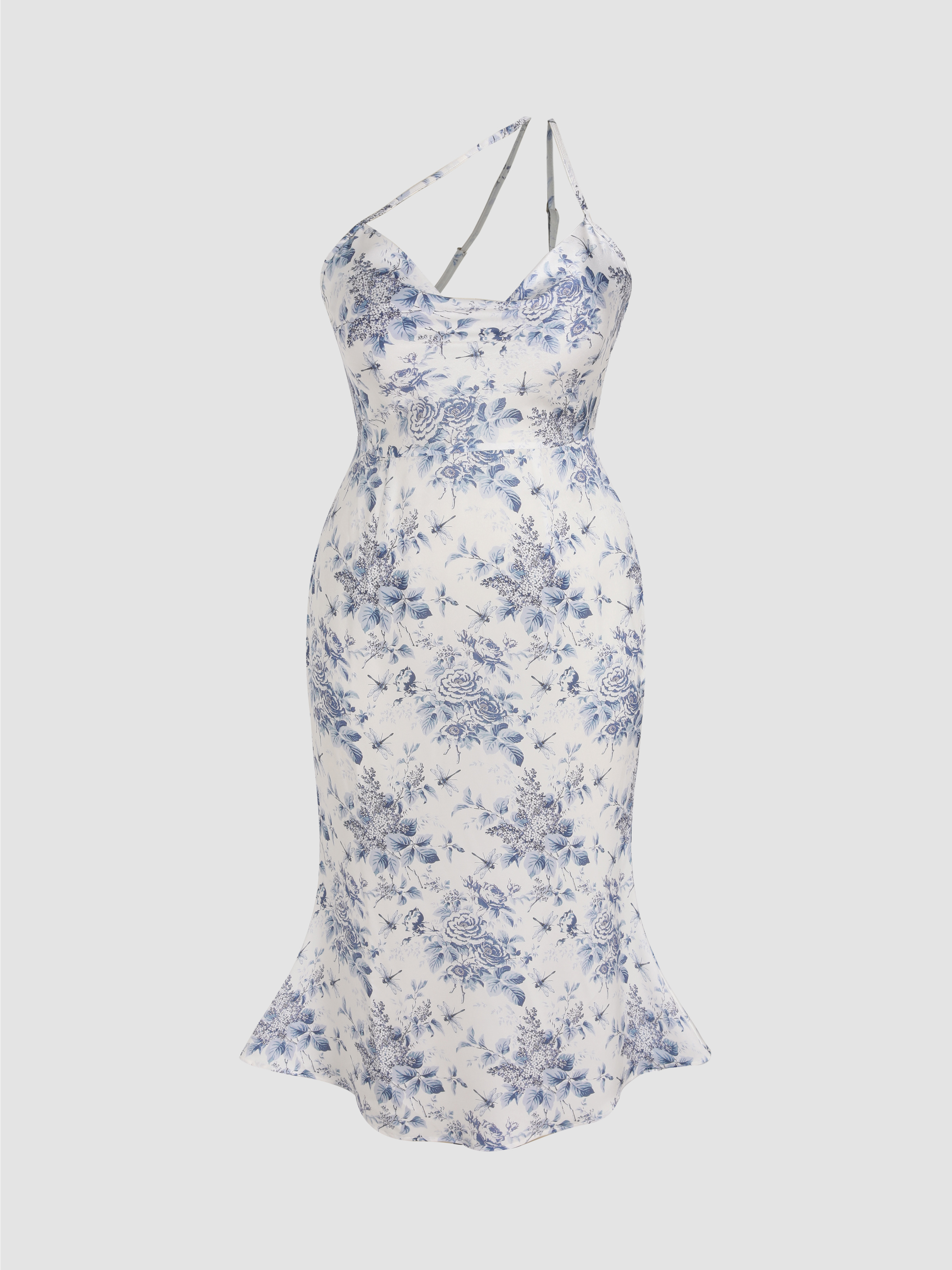 Dragonfly Cowl Neck Midi Dress - Cider