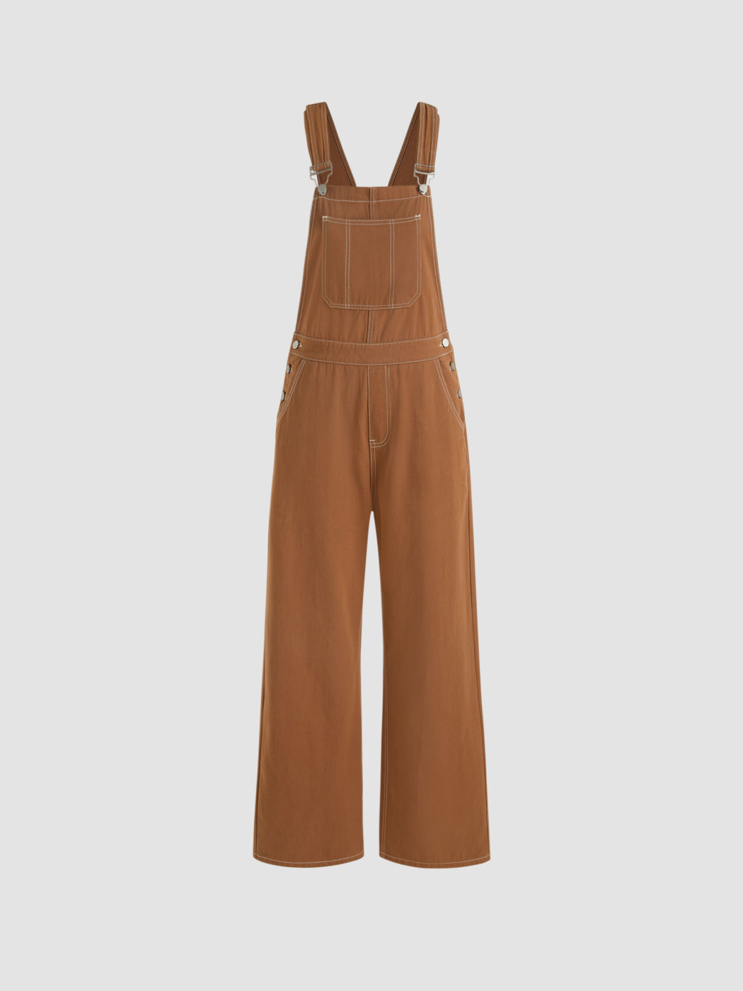 Denim-Overall mit festem Stich