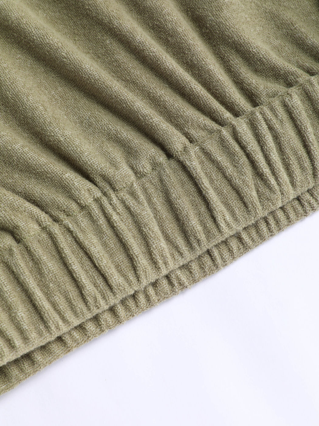 Solid Polo Cropped Sweatshirt