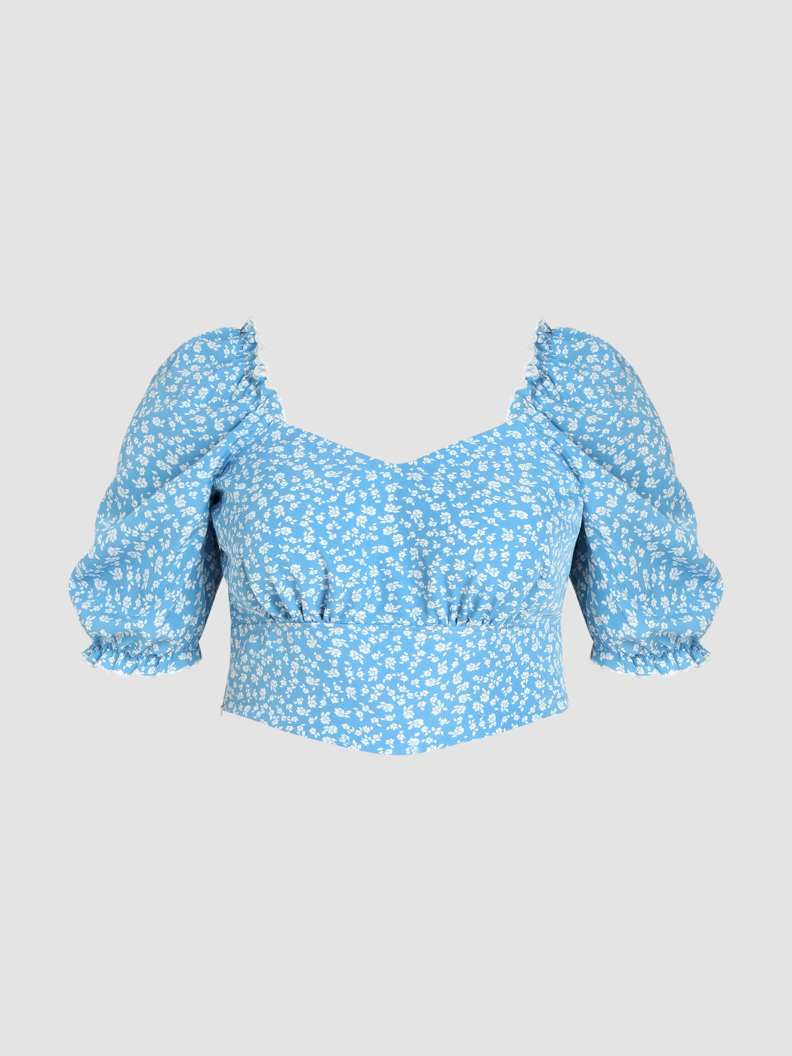 Ditsy Floral Ruffle Blouse Curve & Plus - Cider
