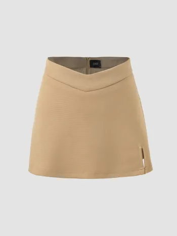 Solid Slit Classic Skort
