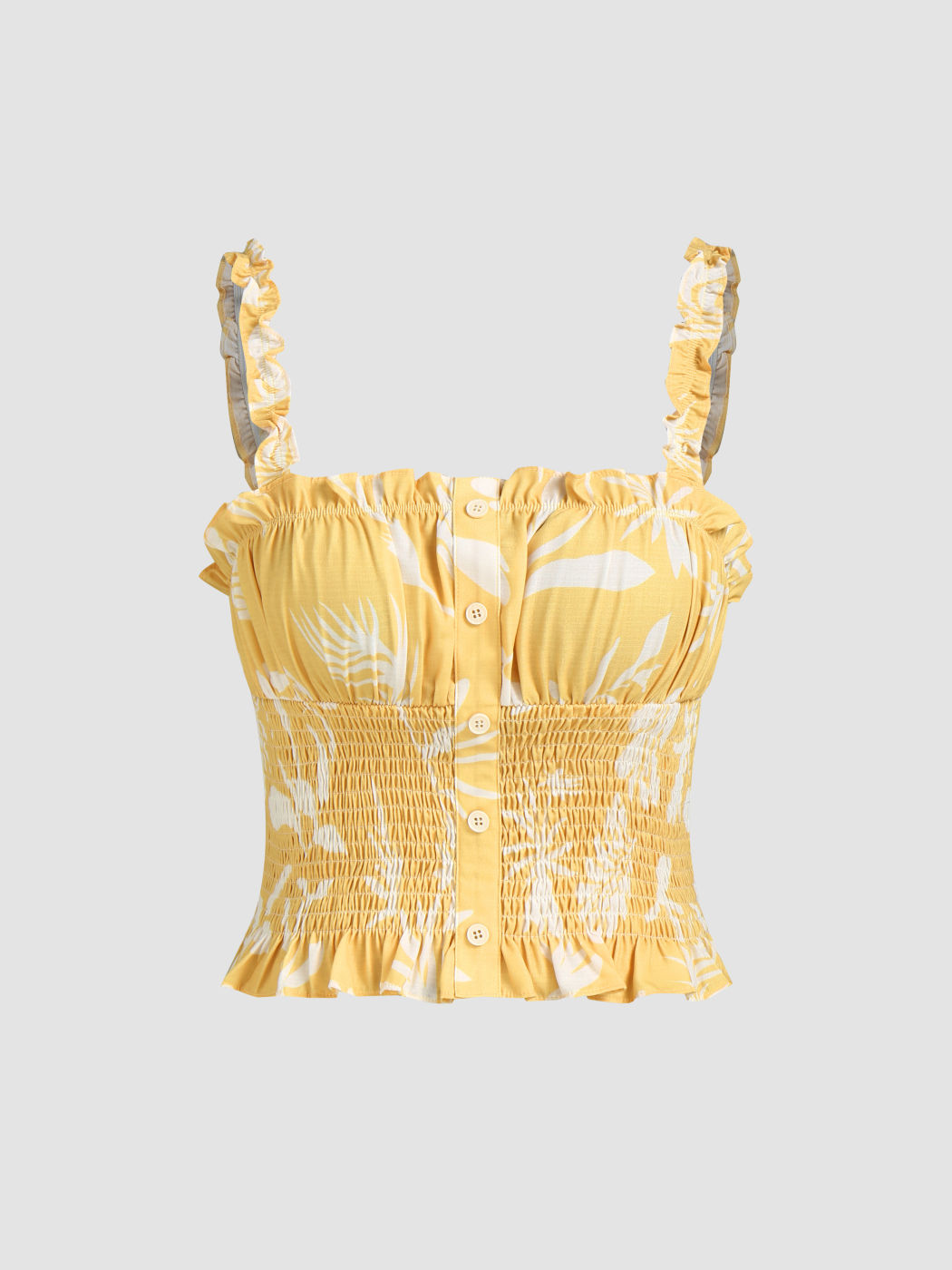 Floral Ruffle Tank Top