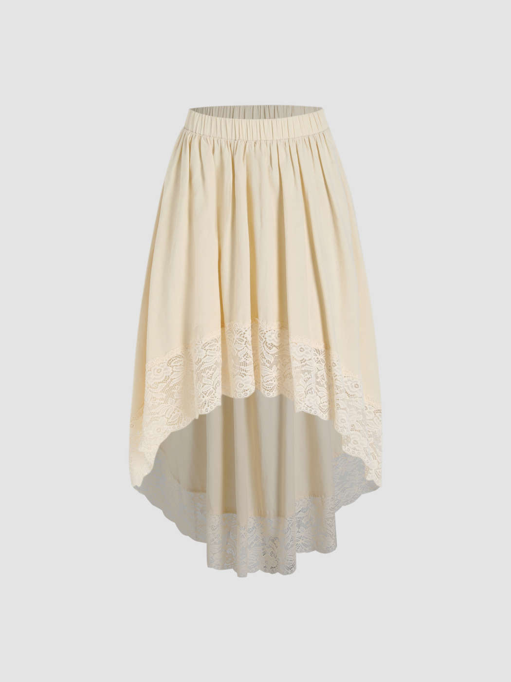 Lace Ruffle Midi Skirt
