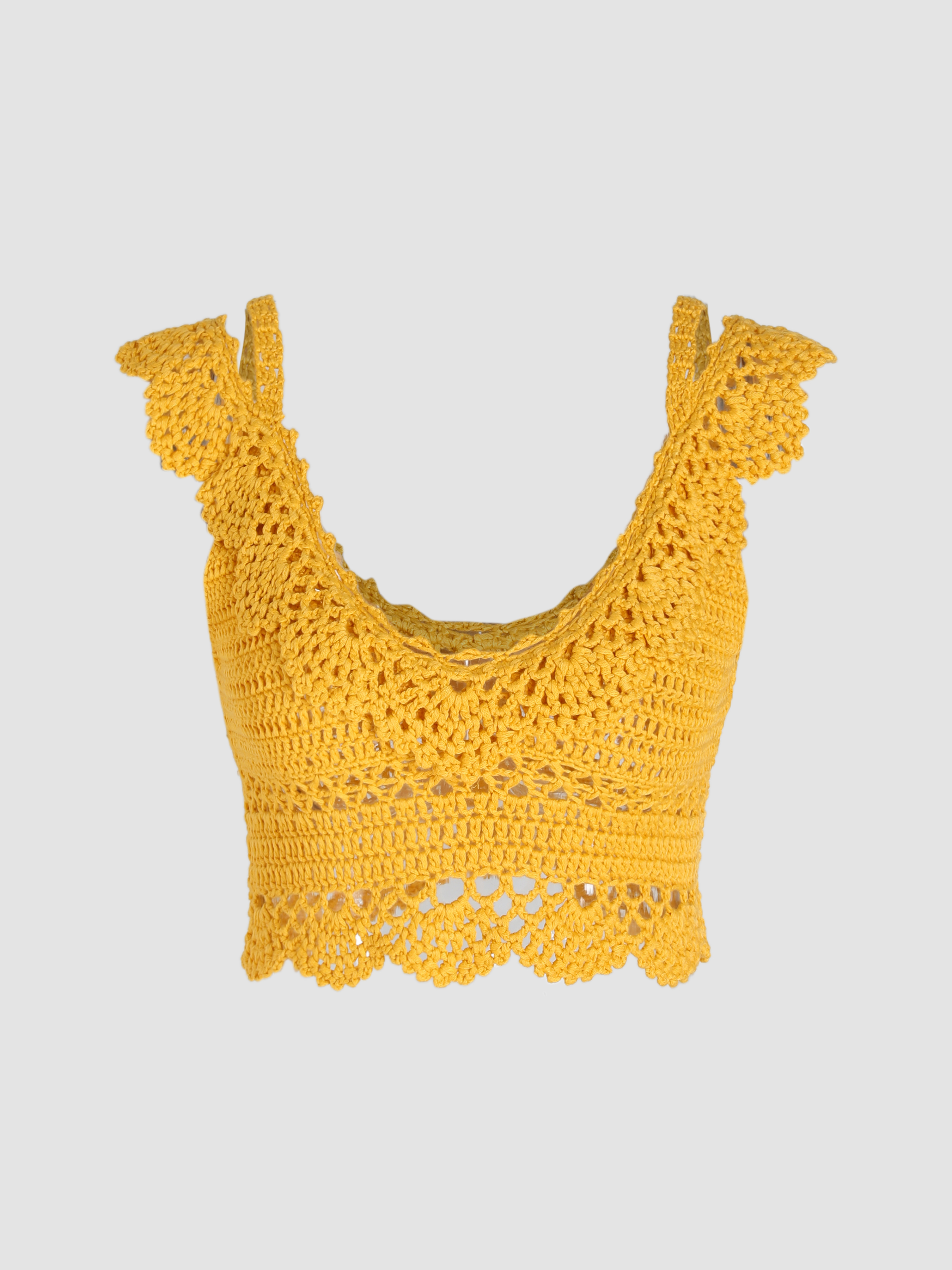 Mock Neck Hollow Out Tank Crop Top