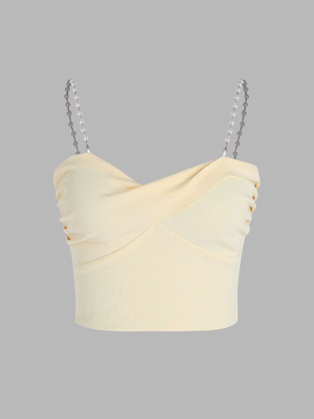  Solid Pearl Chain Tank Top