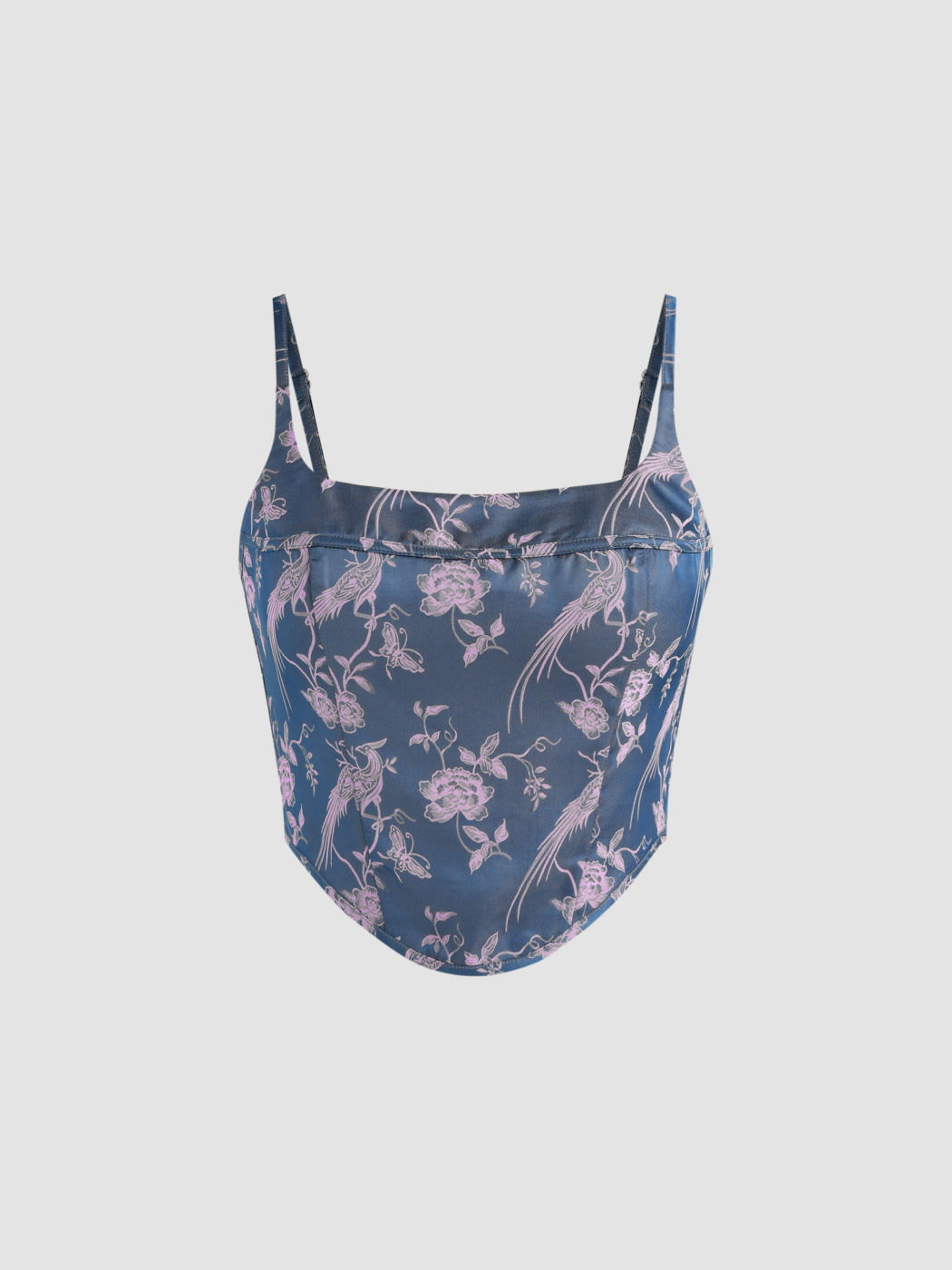 Floral Zipper Up Tank Top