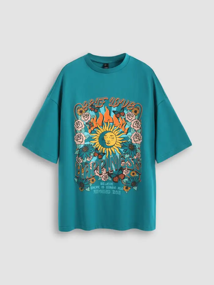 Self Love Happiness Graphic Tee For Daily Casual Vacation