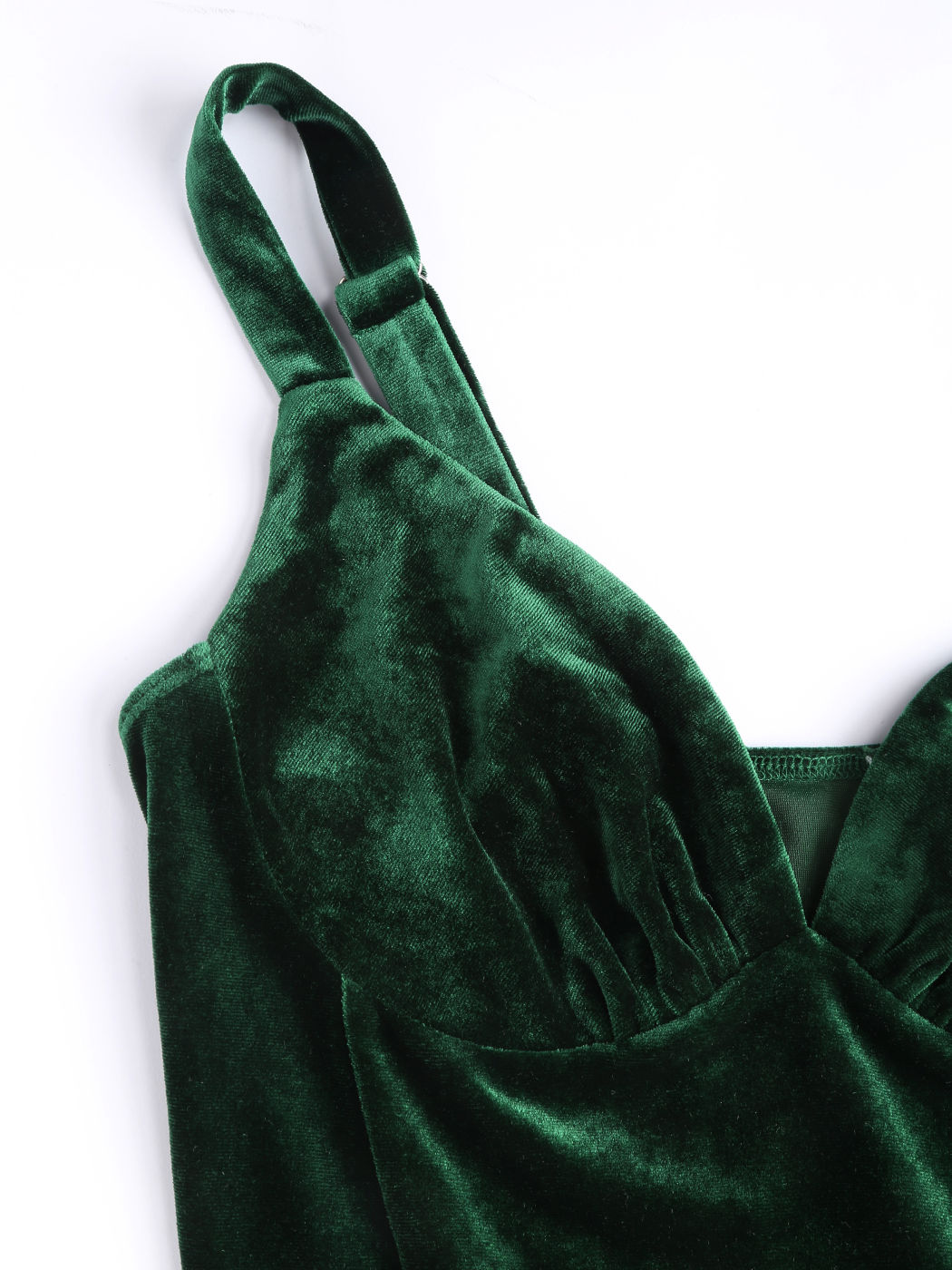 Jumpsuit aus festem Samt mit Spaghettiträgern