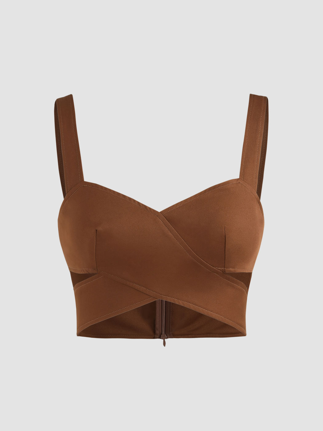Crop-Tanktop mit durchgehendem Ausschnitt