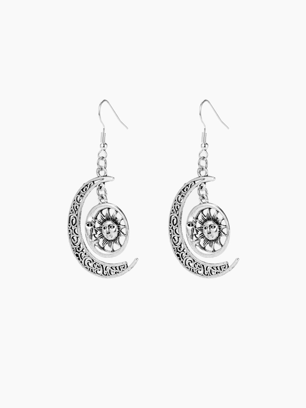 Sun & Moon Drop Earrings