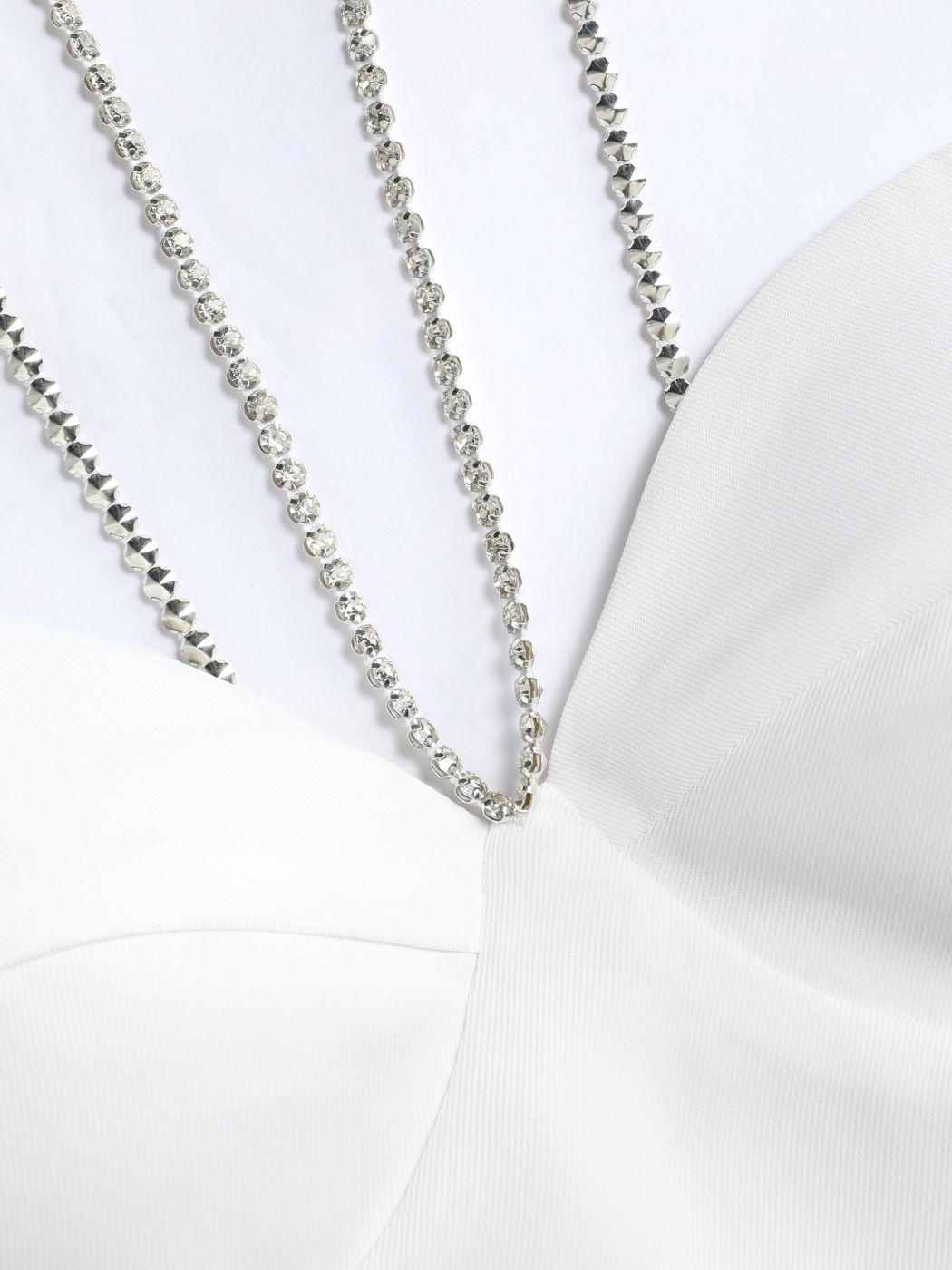  Rhinestone Chain Crop Tank Top