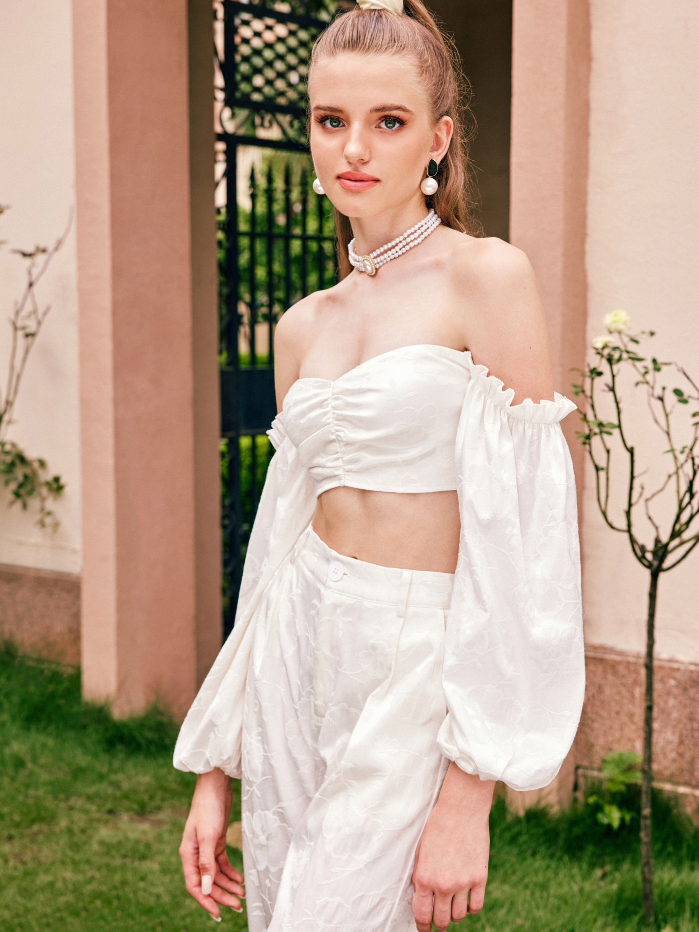 Heavenly Hours Off-The-Shoulder Blouse