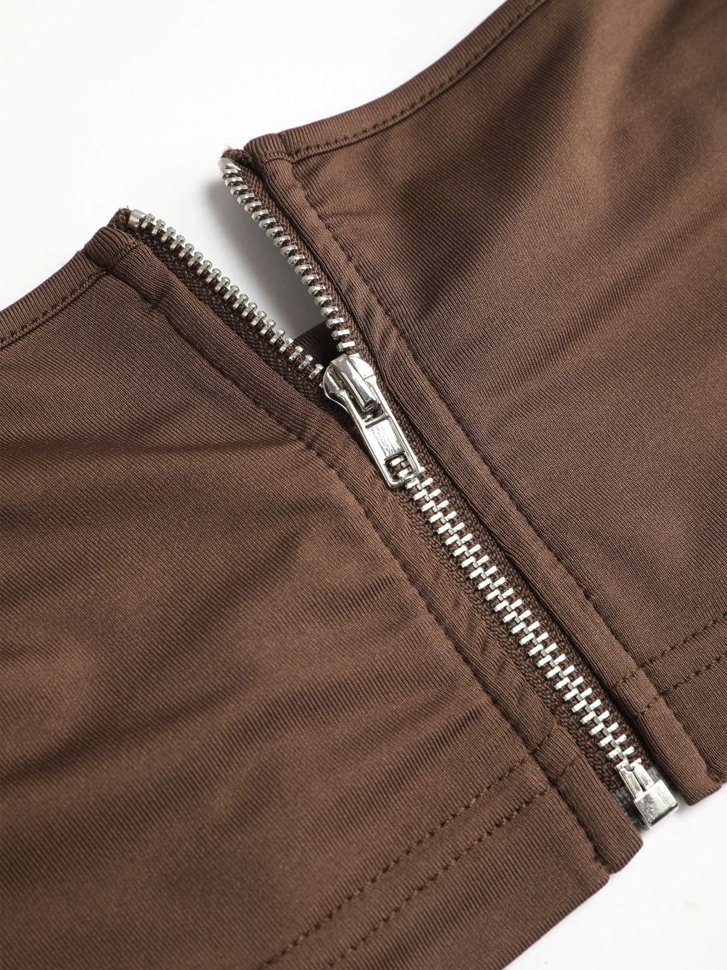  Strassketten-Ausschnitt Crop Top