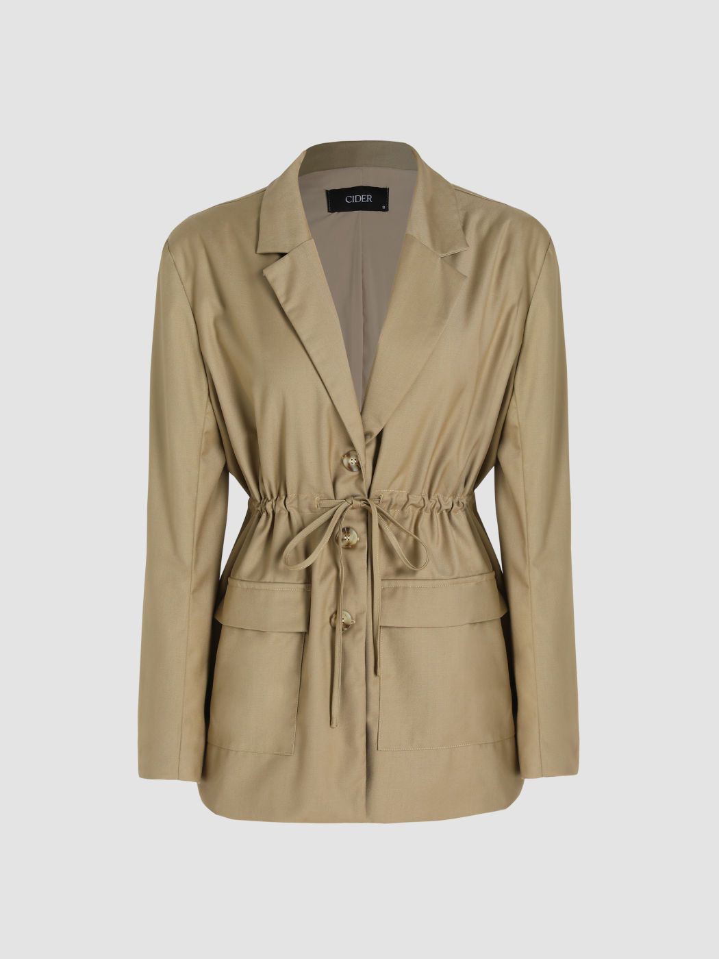 Solidr Anzug-Blazer mit Kordelzug