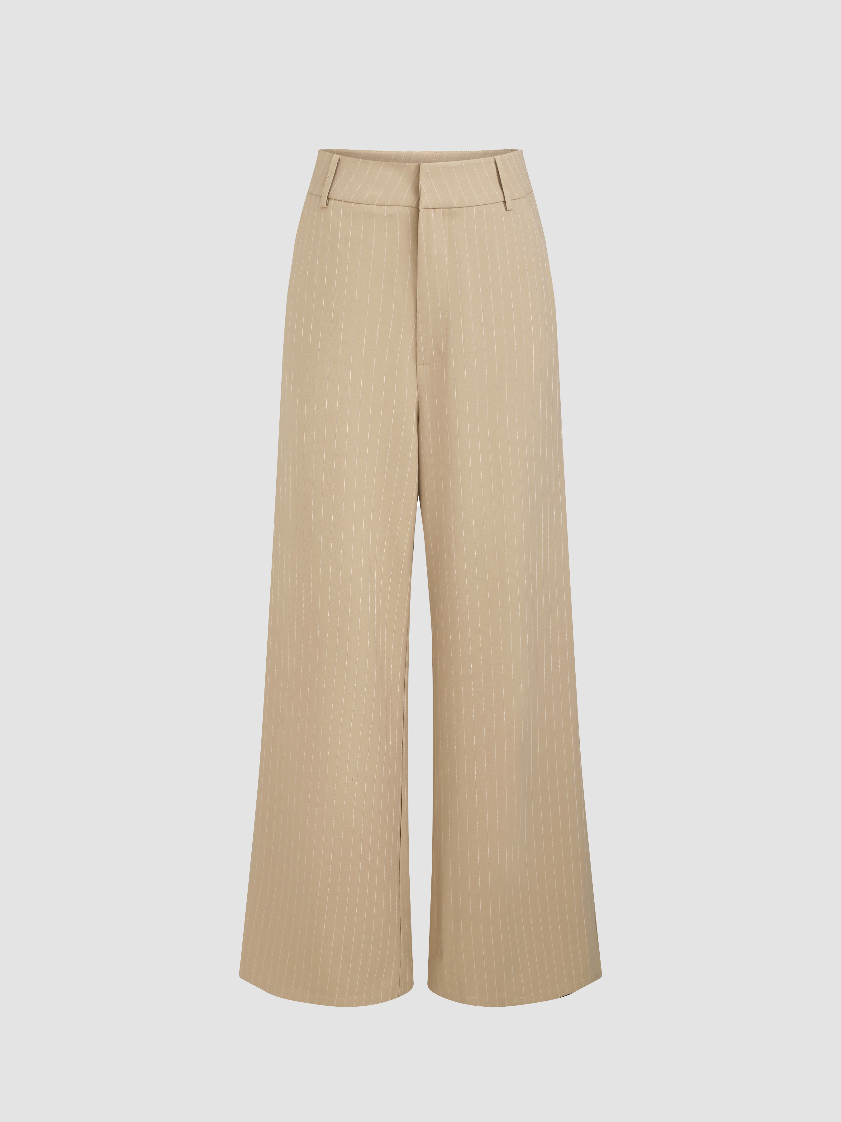Stripe Pocket Wide Leg Pants Cider