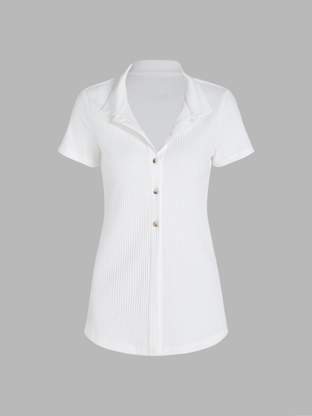 Simple Luxury Ribbed Short Sleeve Top