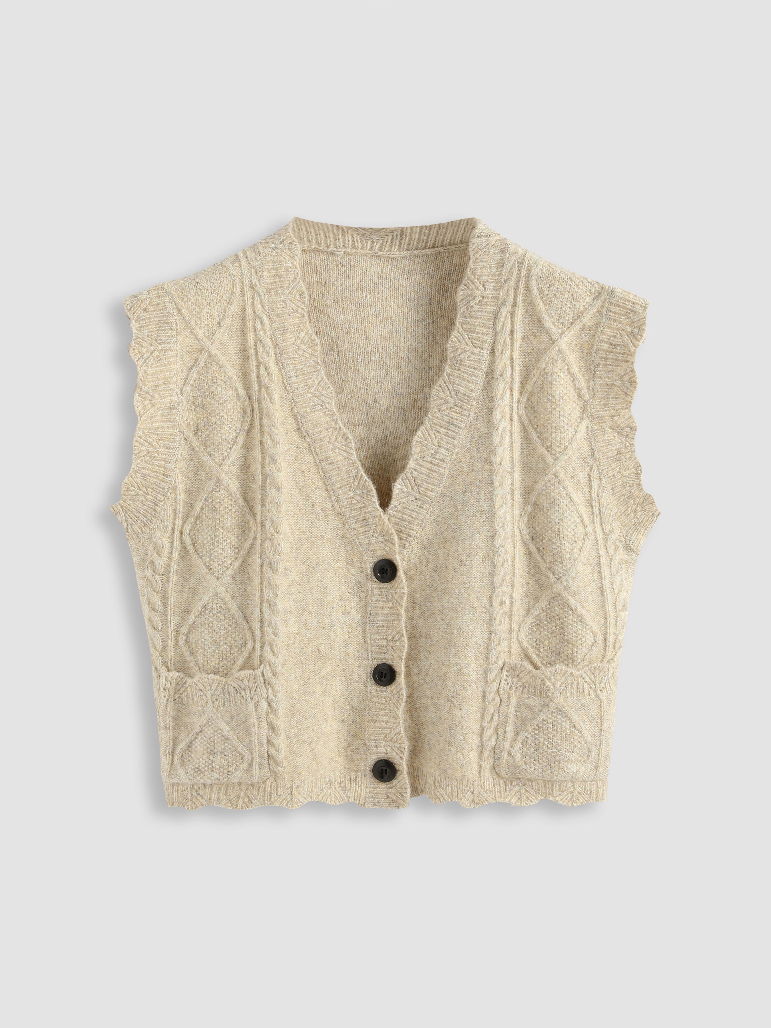 Metal Button Knitted Vest