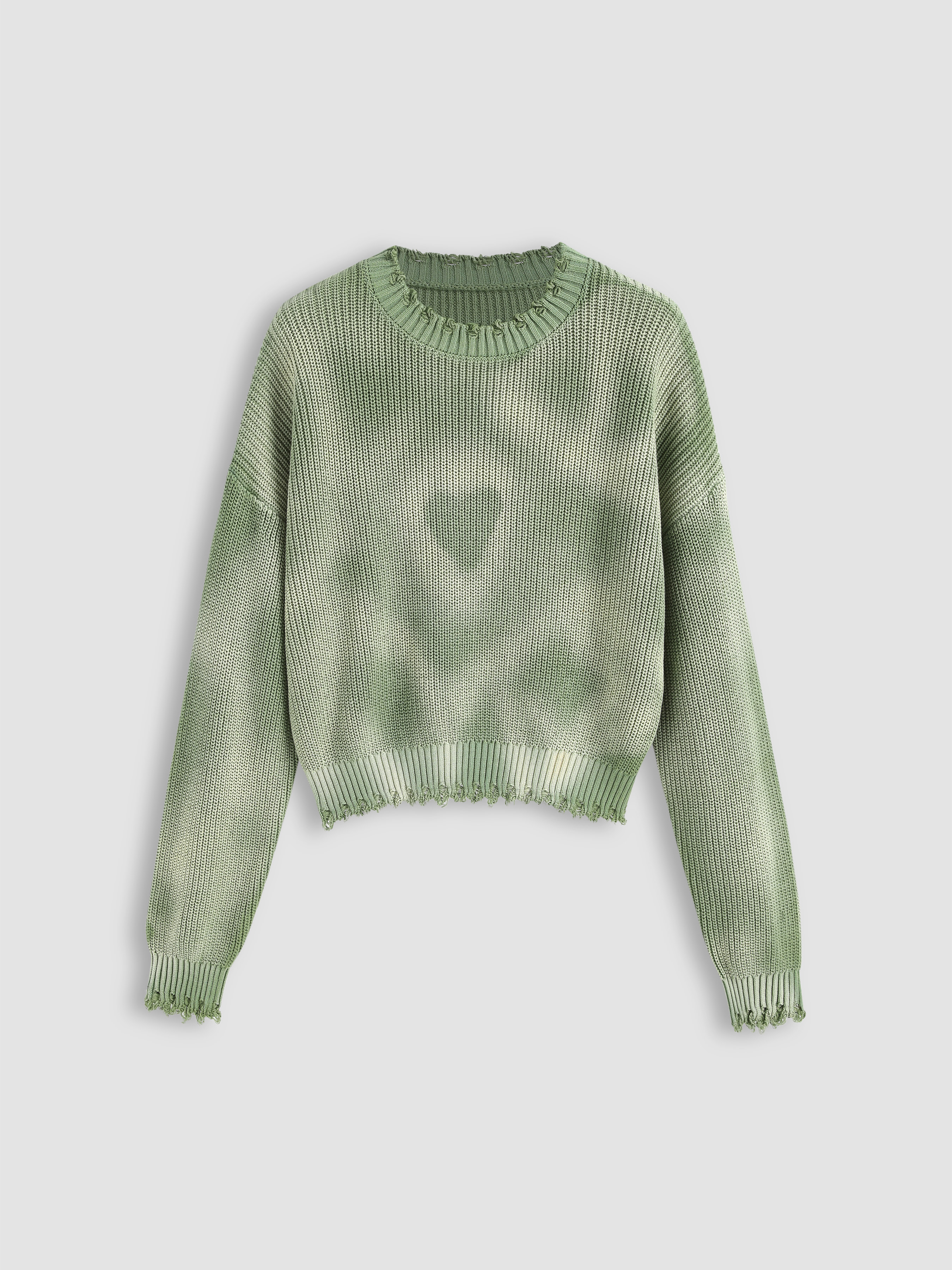 See Your Aura Distressed Sweater - Cider