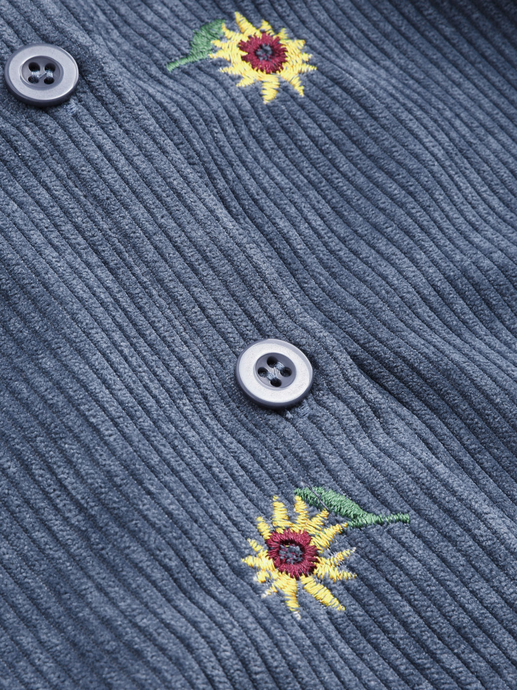 Ditsy Floral Cord Hemd zum Knöpfen