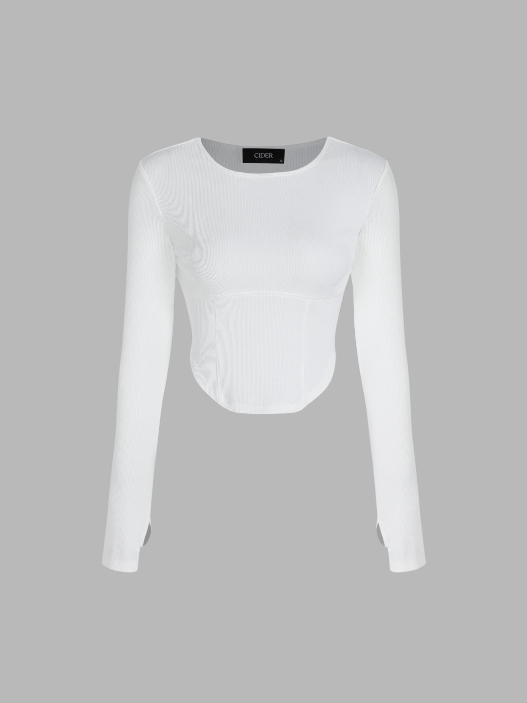 Solid Rib Stitch Crop Top