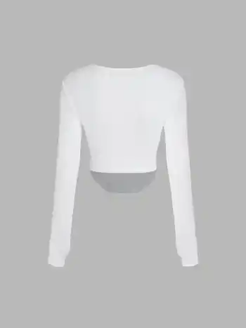 Crop-Top mit festem Rippenstich
