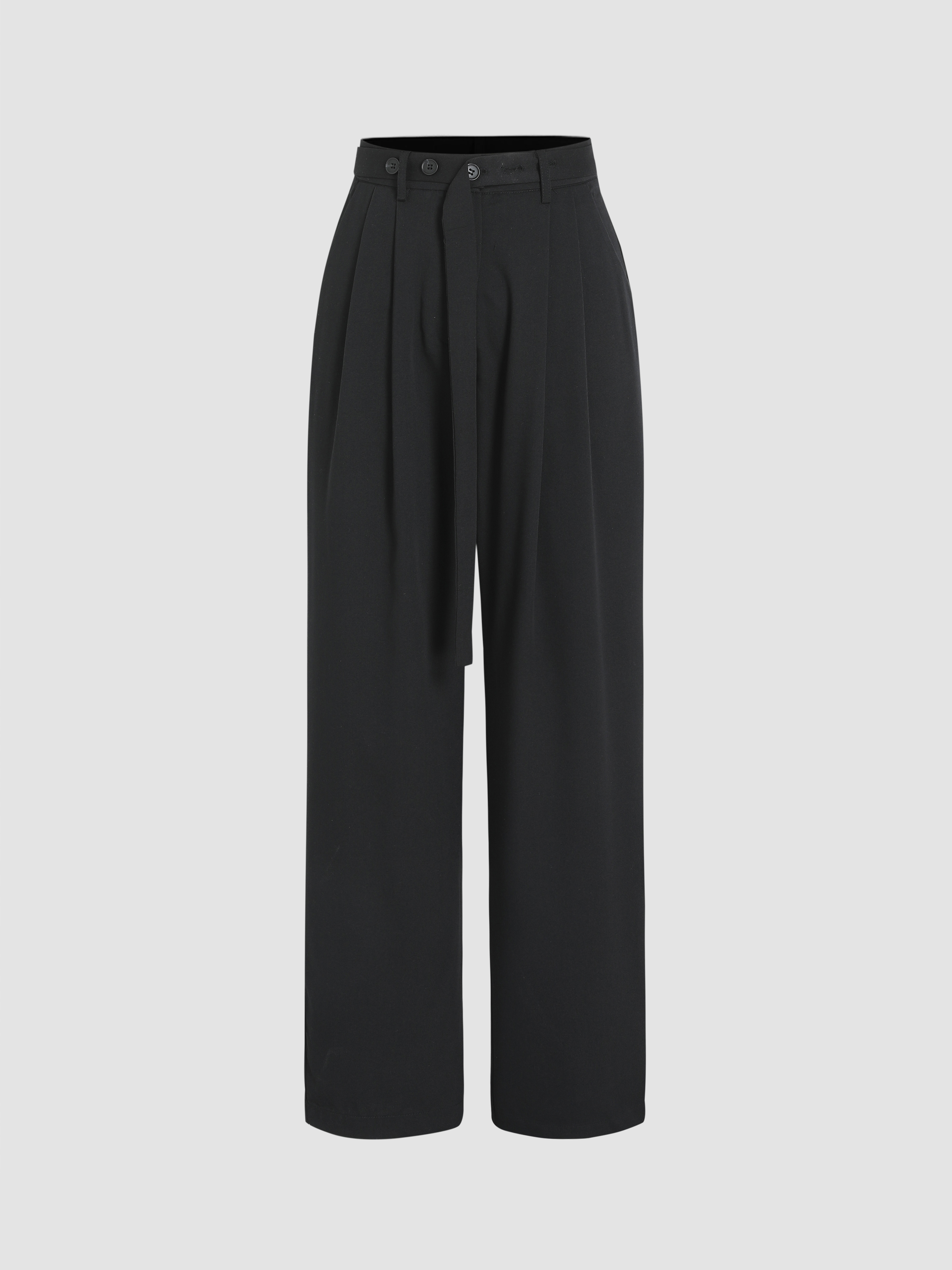 Solid Long Trousers With Belt - Cider
