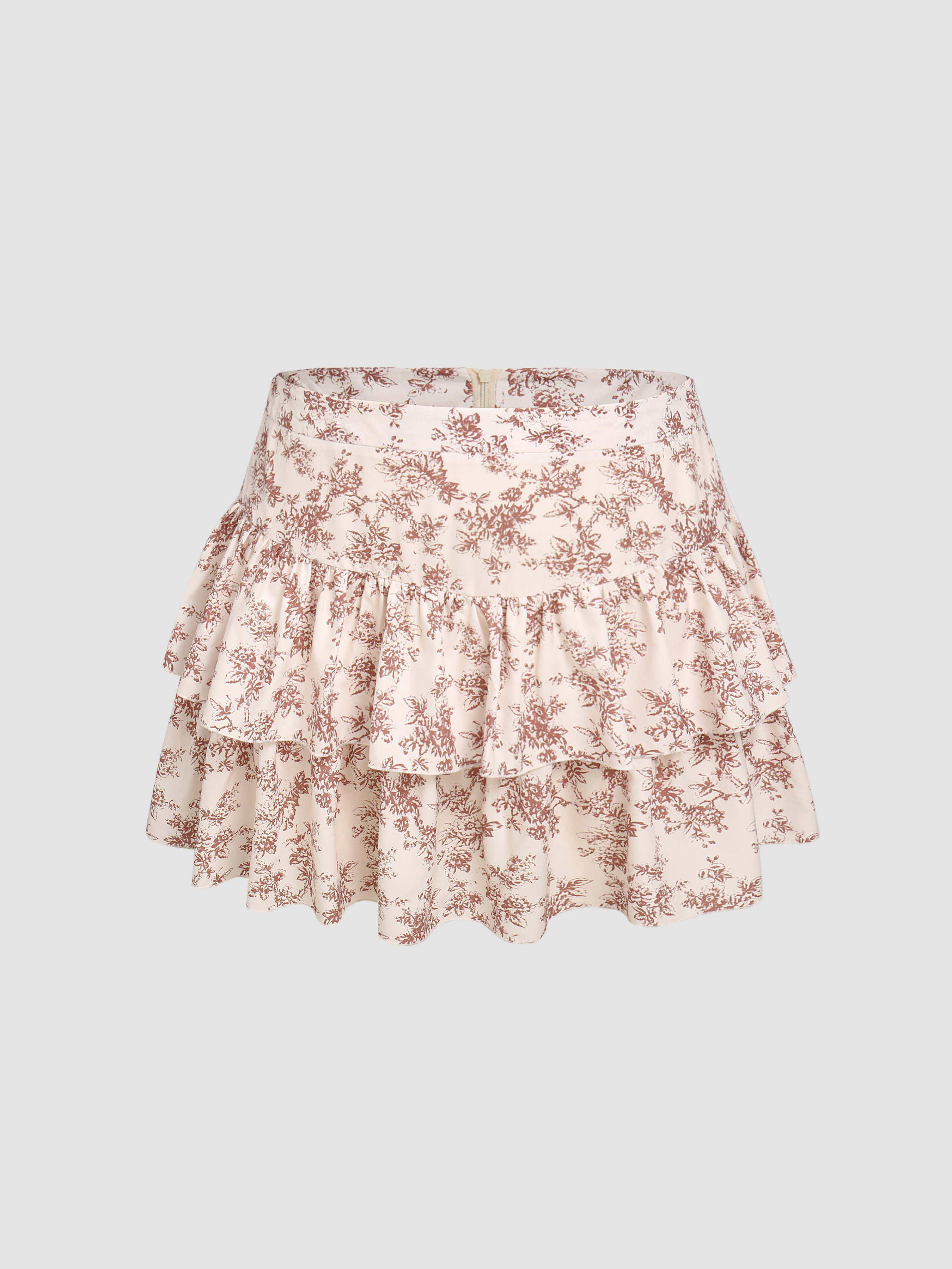 Curve u0026 Plus Floral Ruffle Skirt For Holiday