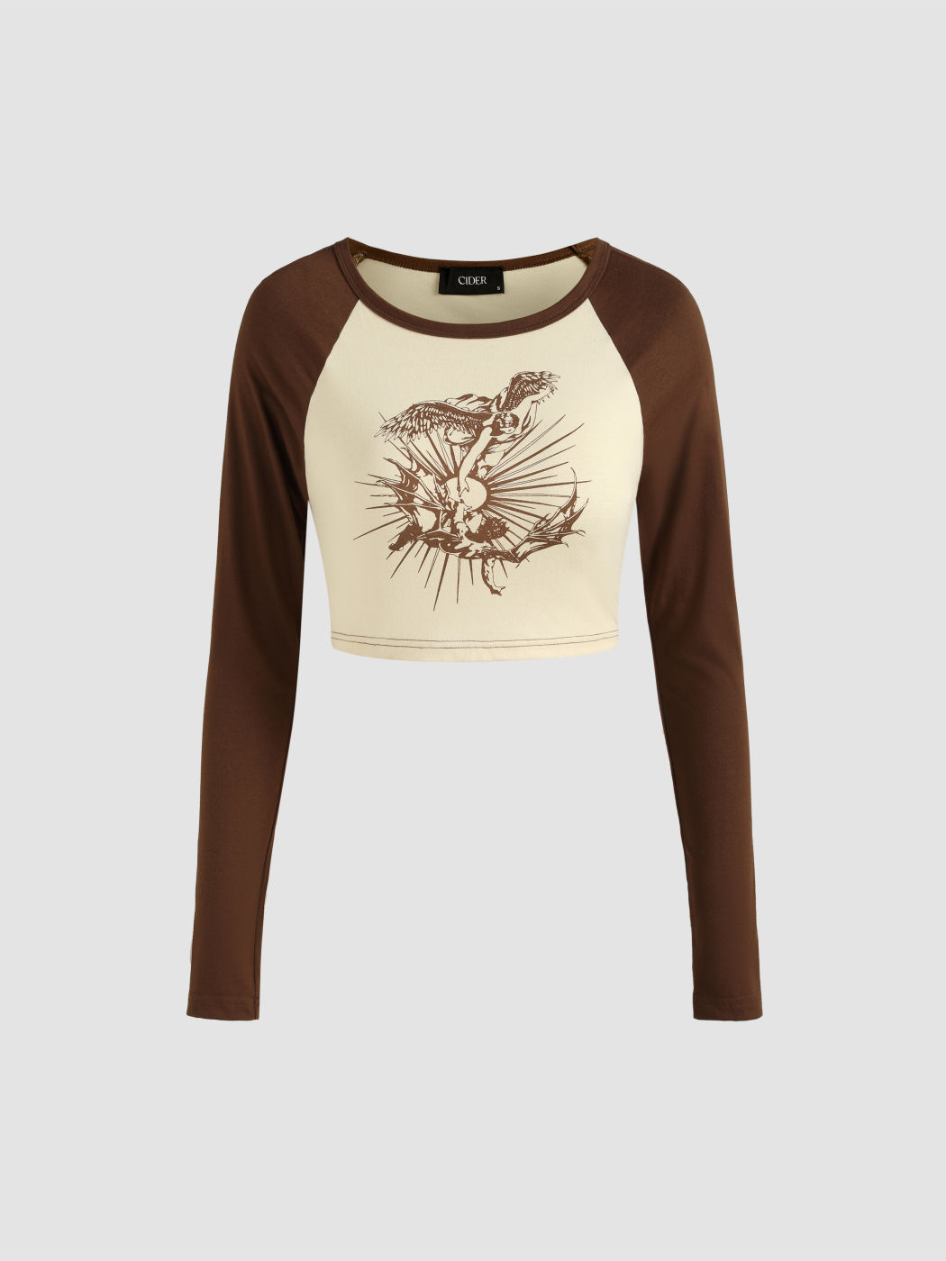 Contrasting Figure Crop Top