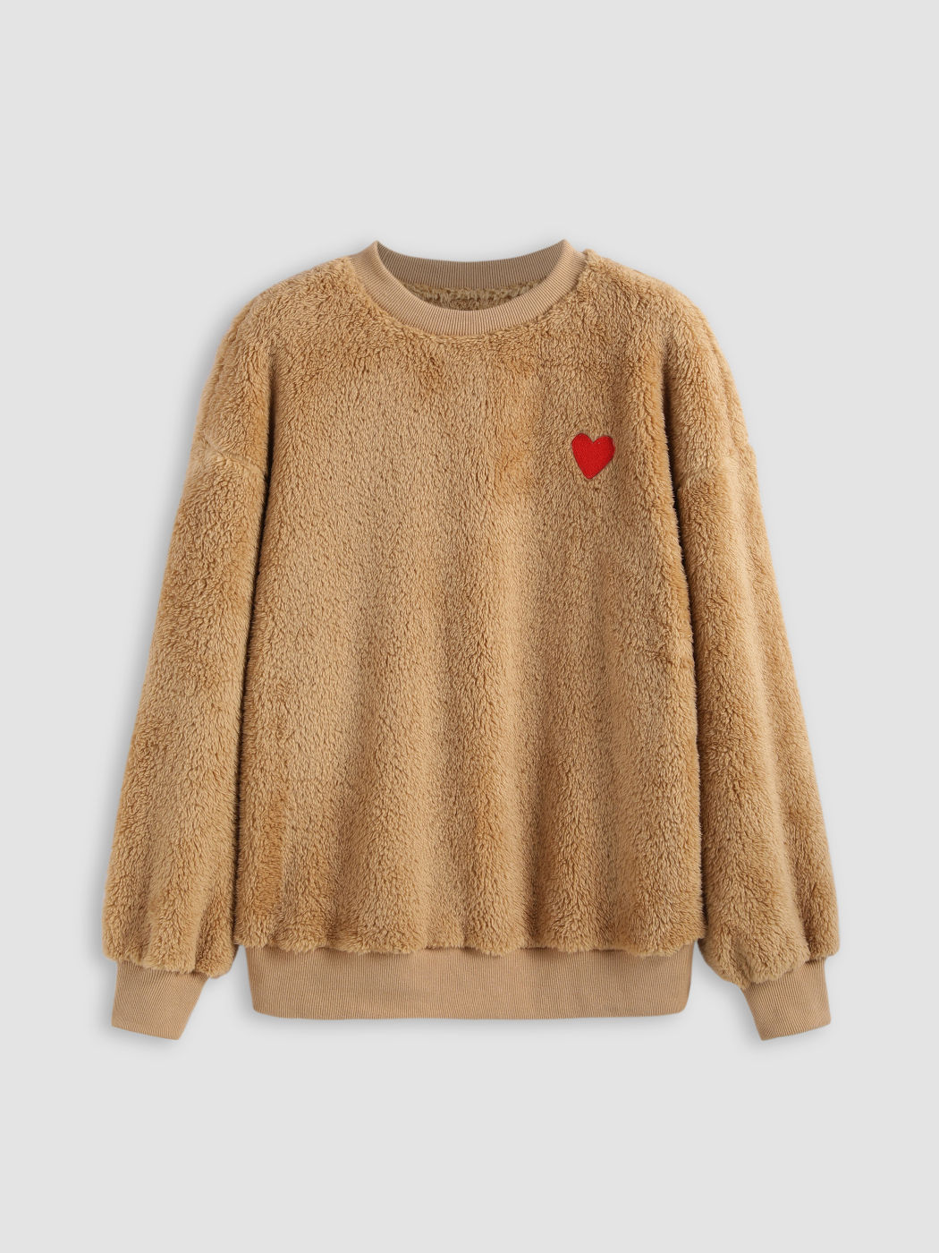 Herz-Fuzzy-Sweatshirt