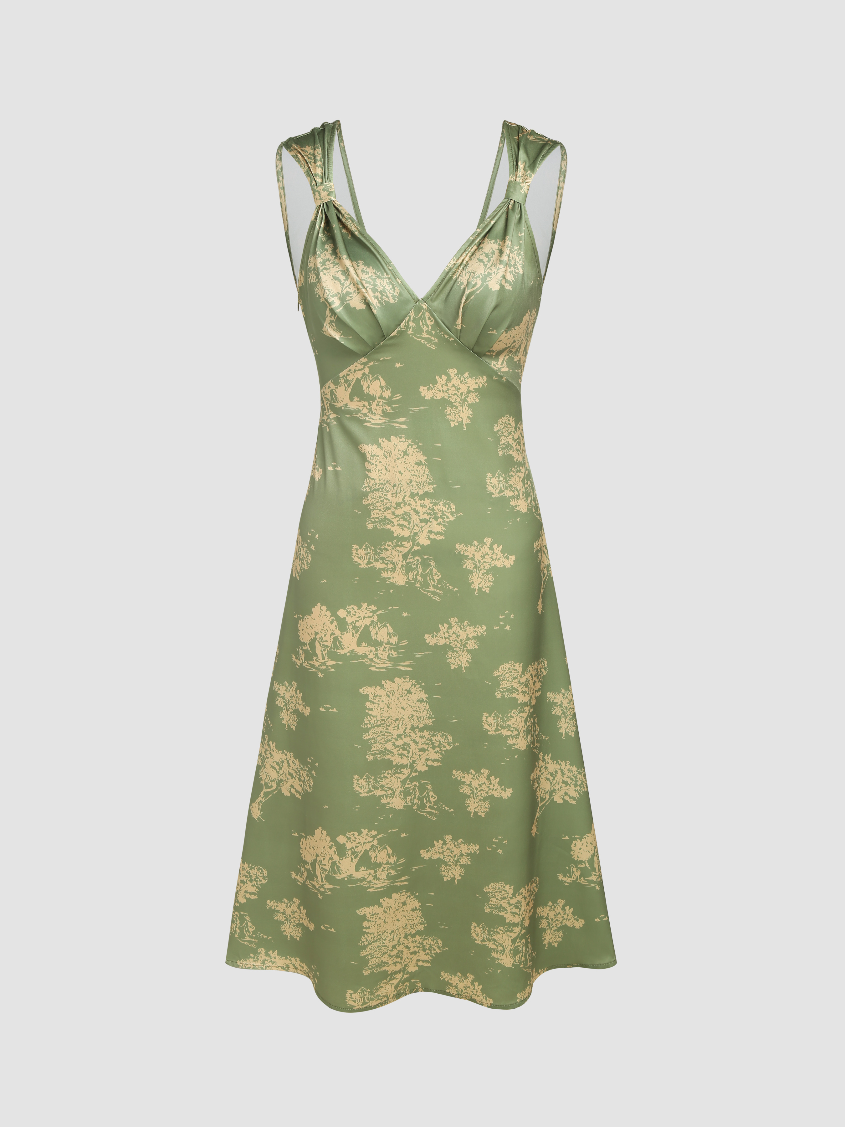 Toile de Jouy Sleeveless Maxi Dress Cider