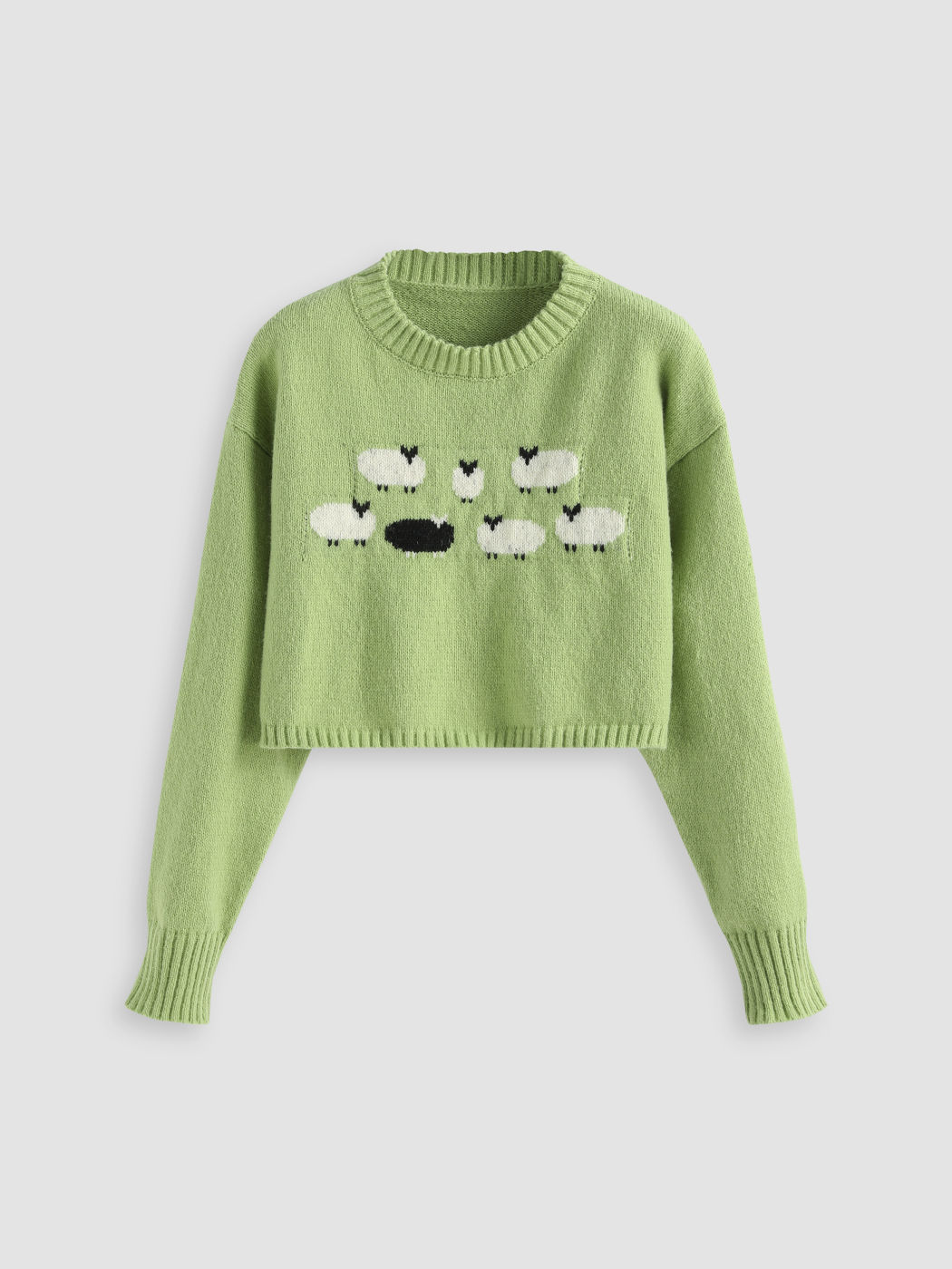  Fester Niedlicher Schaf Kurz Strickjacke