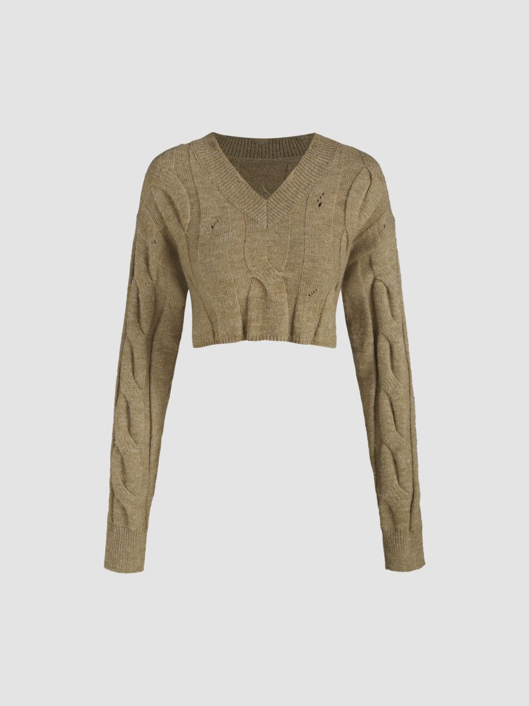 Kurzer Pullover mit Hafermilchlatte