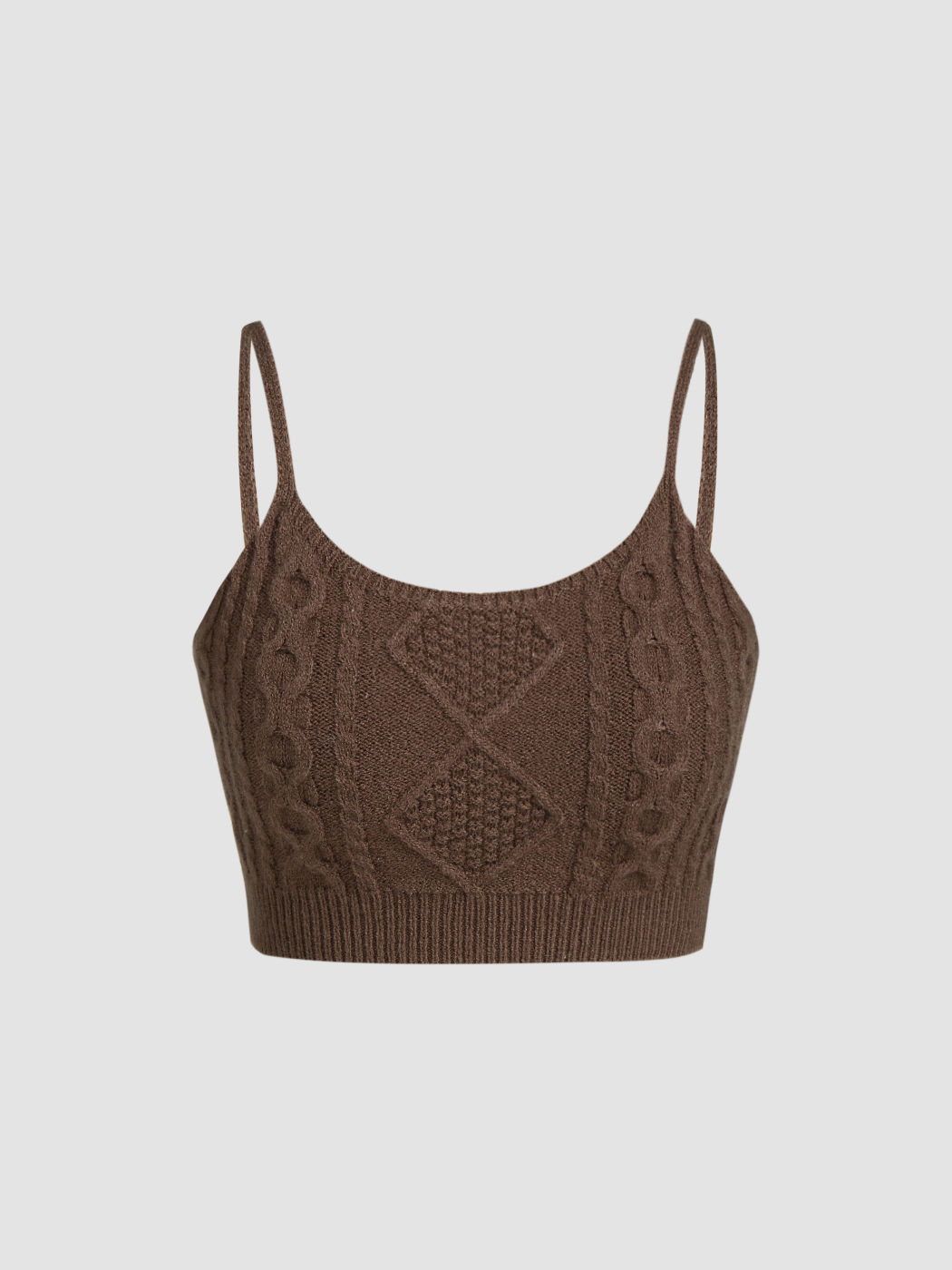 Textur Solid Crop Tanktop