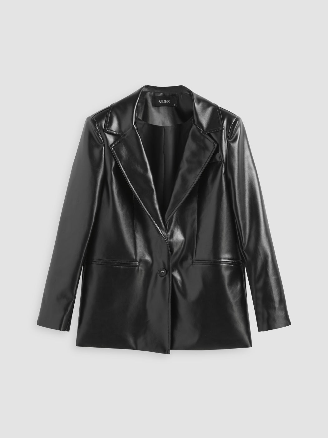  Makin' Moves Oversized Kunstleder Blazer