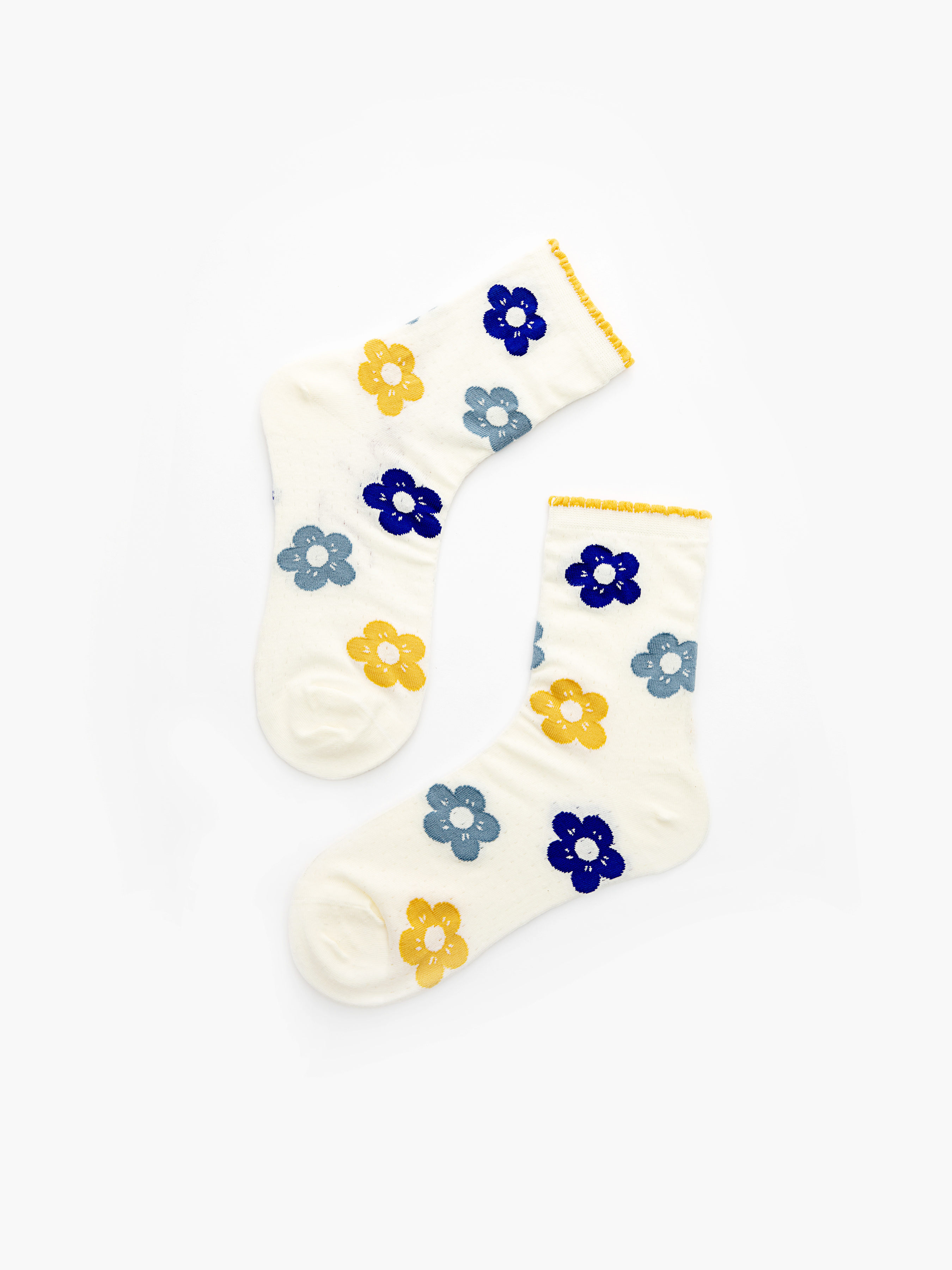 Colorful Flower Pattern Socks Cider
