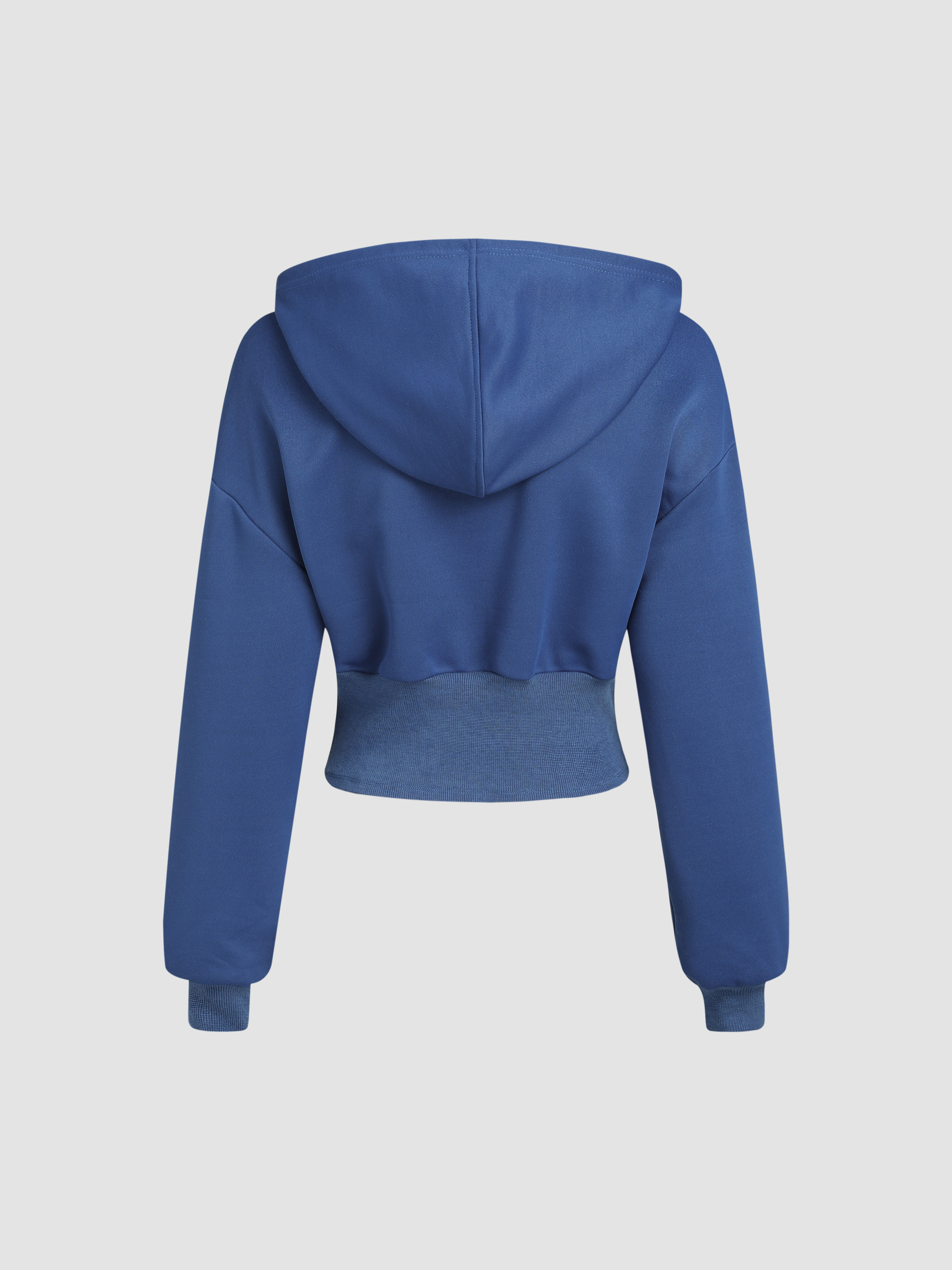 Terry Graphic Corset Crop Hoodie For School Daily Casual Picnic