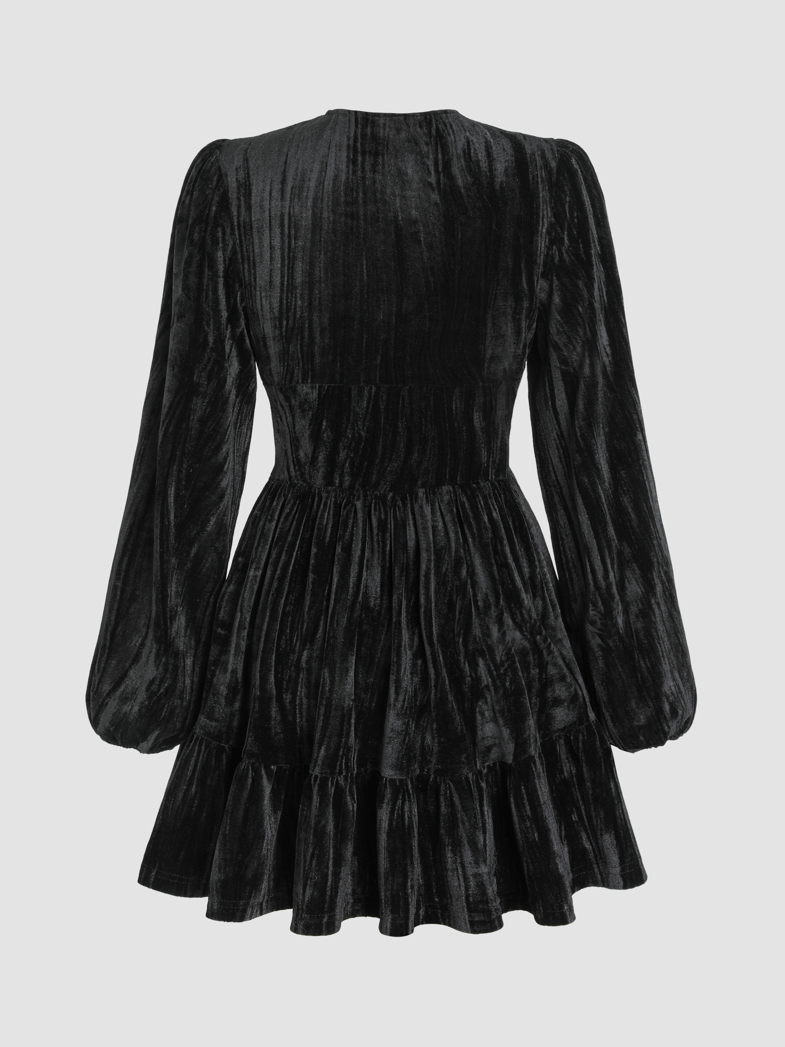 Velvet Solid Mini Dress