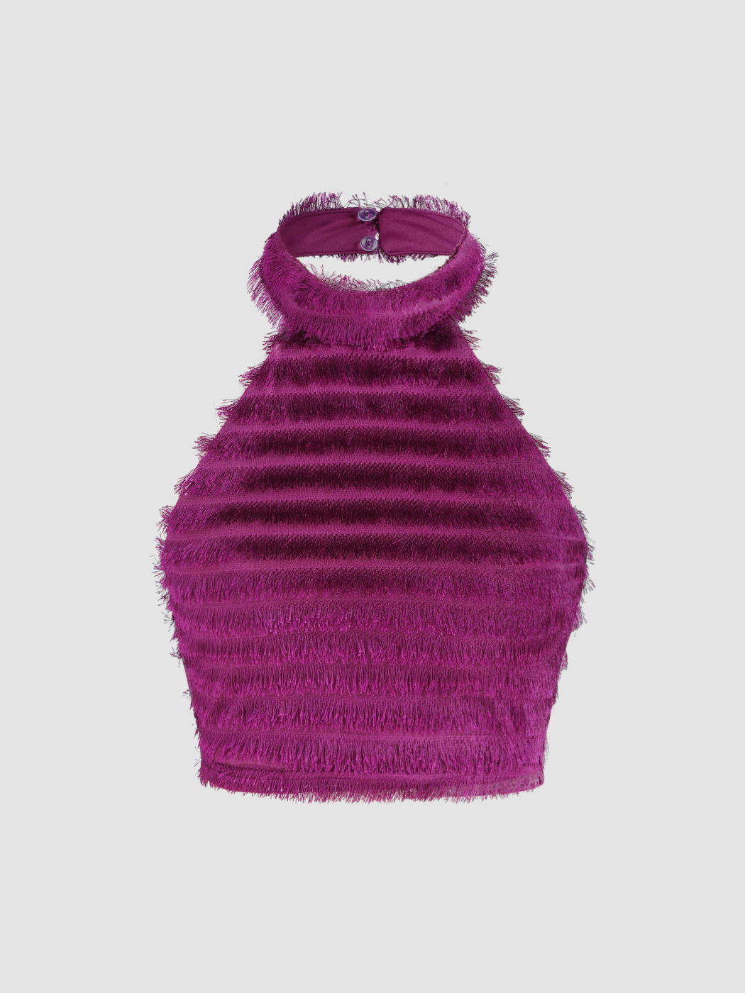 That Girl Fuzzy Halter Crop Top