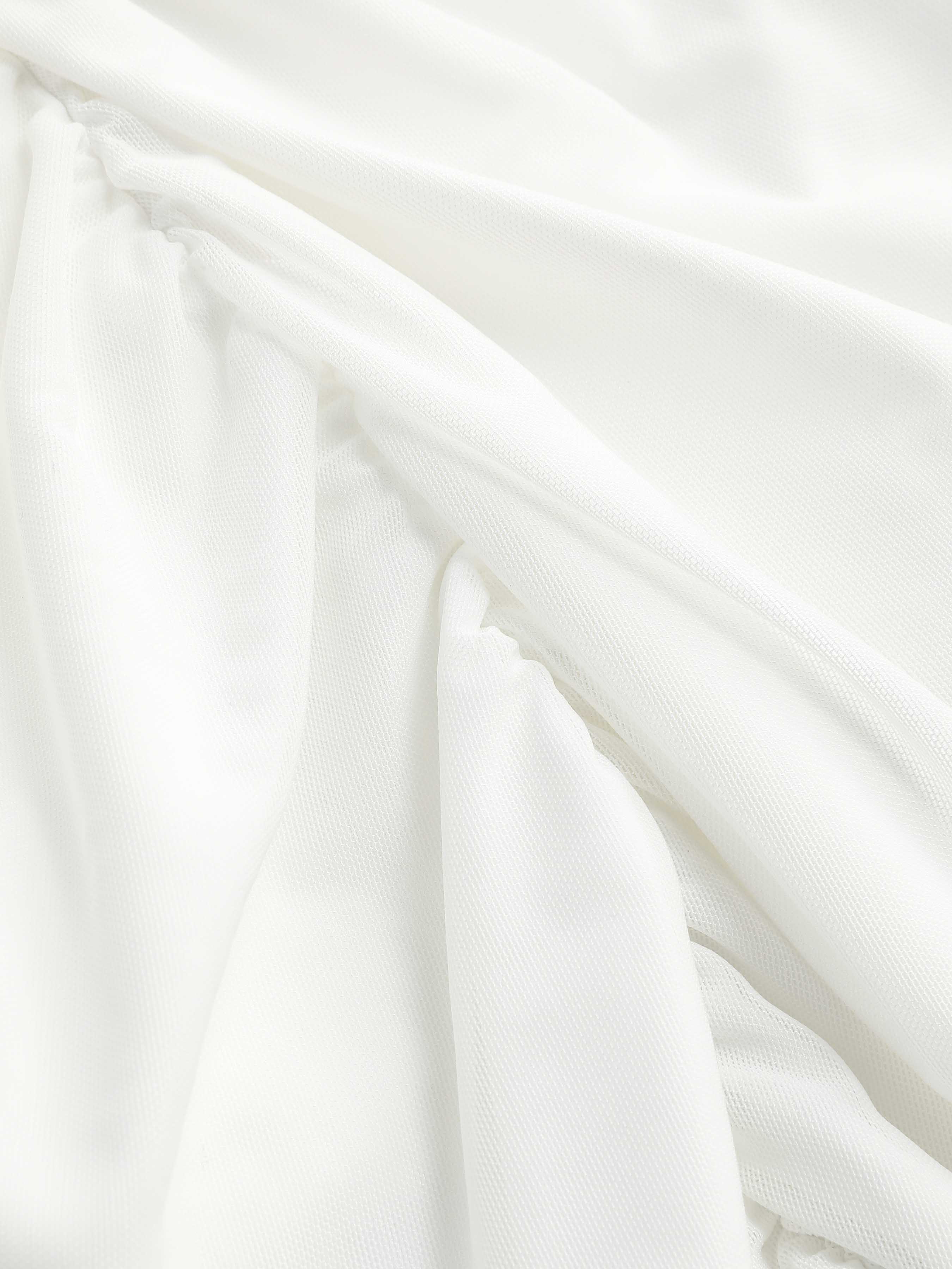 Satin Solid Ruched Drawstring Slit Dress For Date Wedding